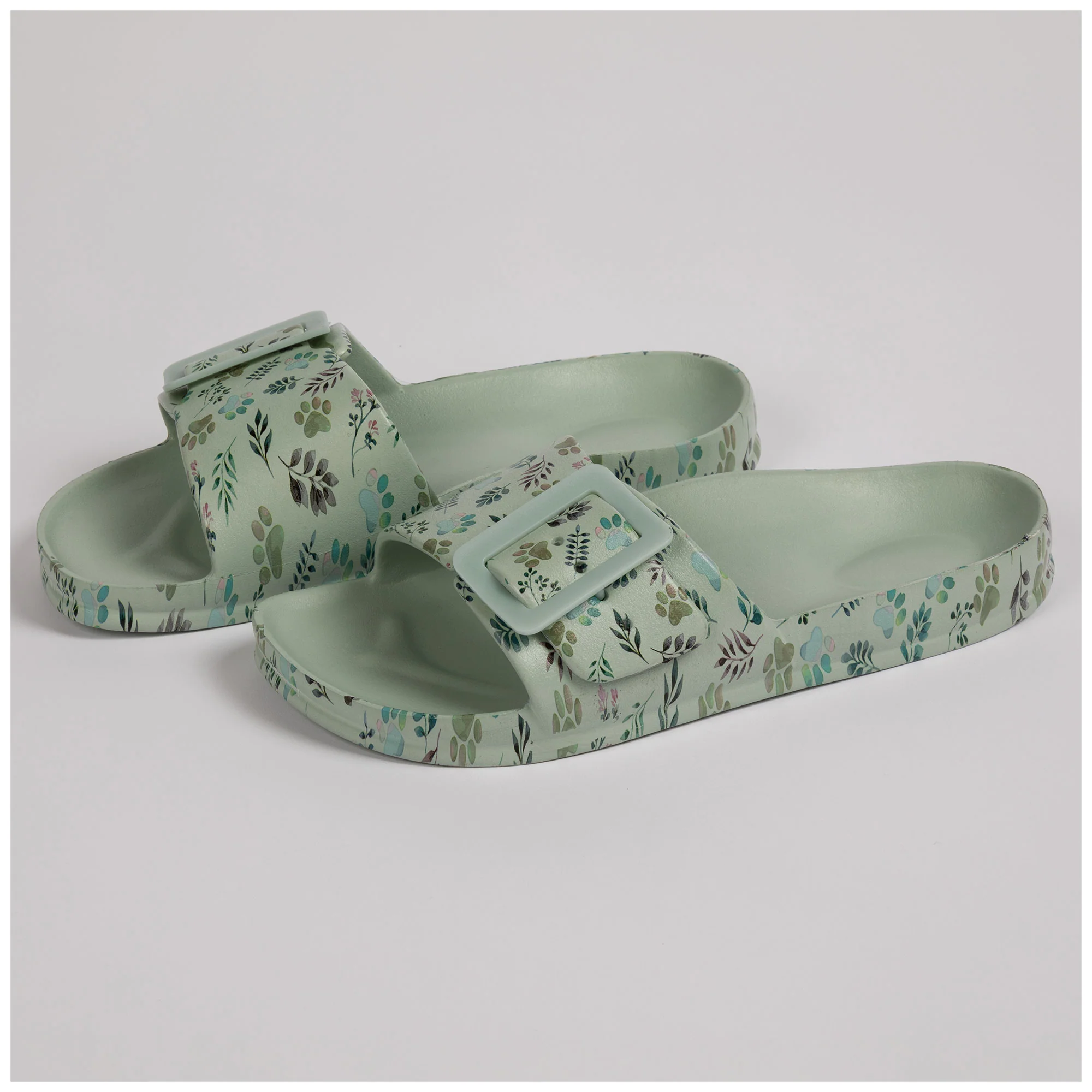 Paw Print Single Buckle Slide Sandals - Image 8
