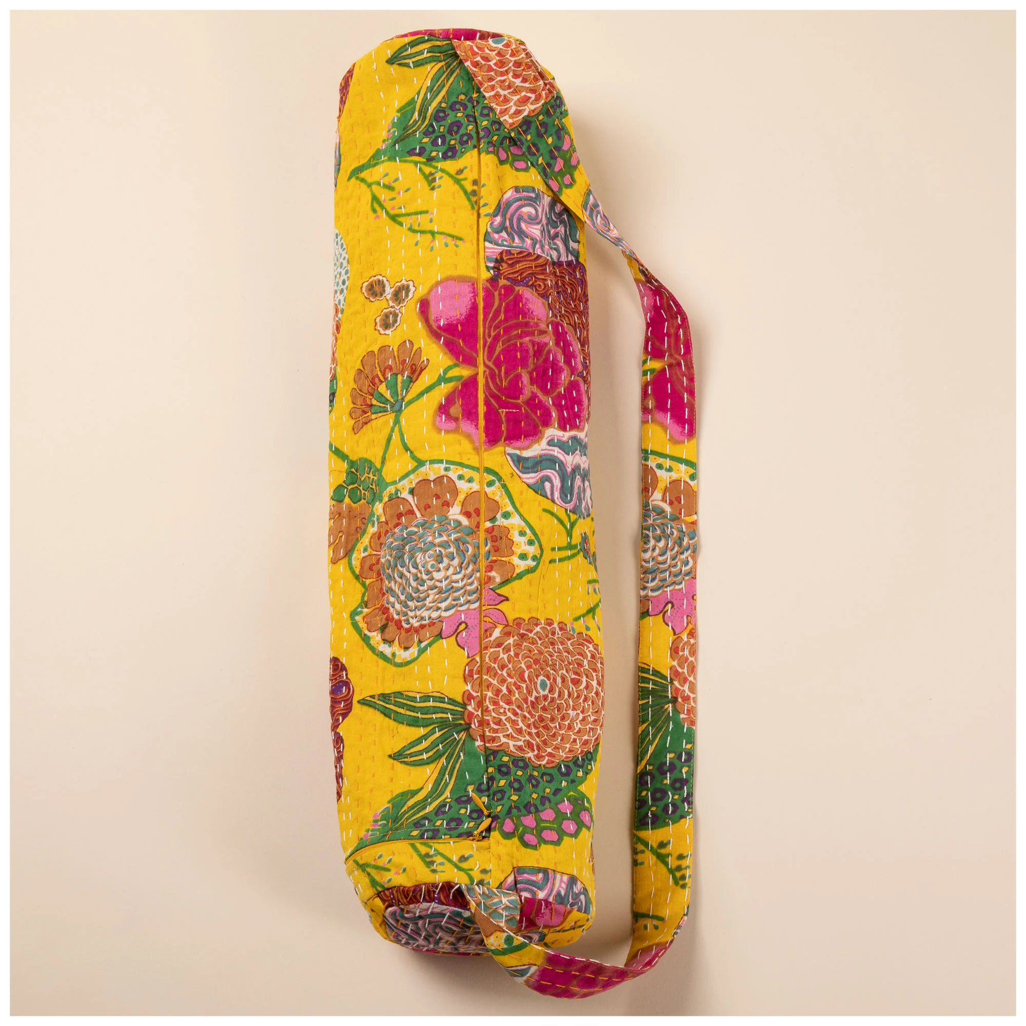 Recycled Kantha Yoga Mat Bag - Image 3