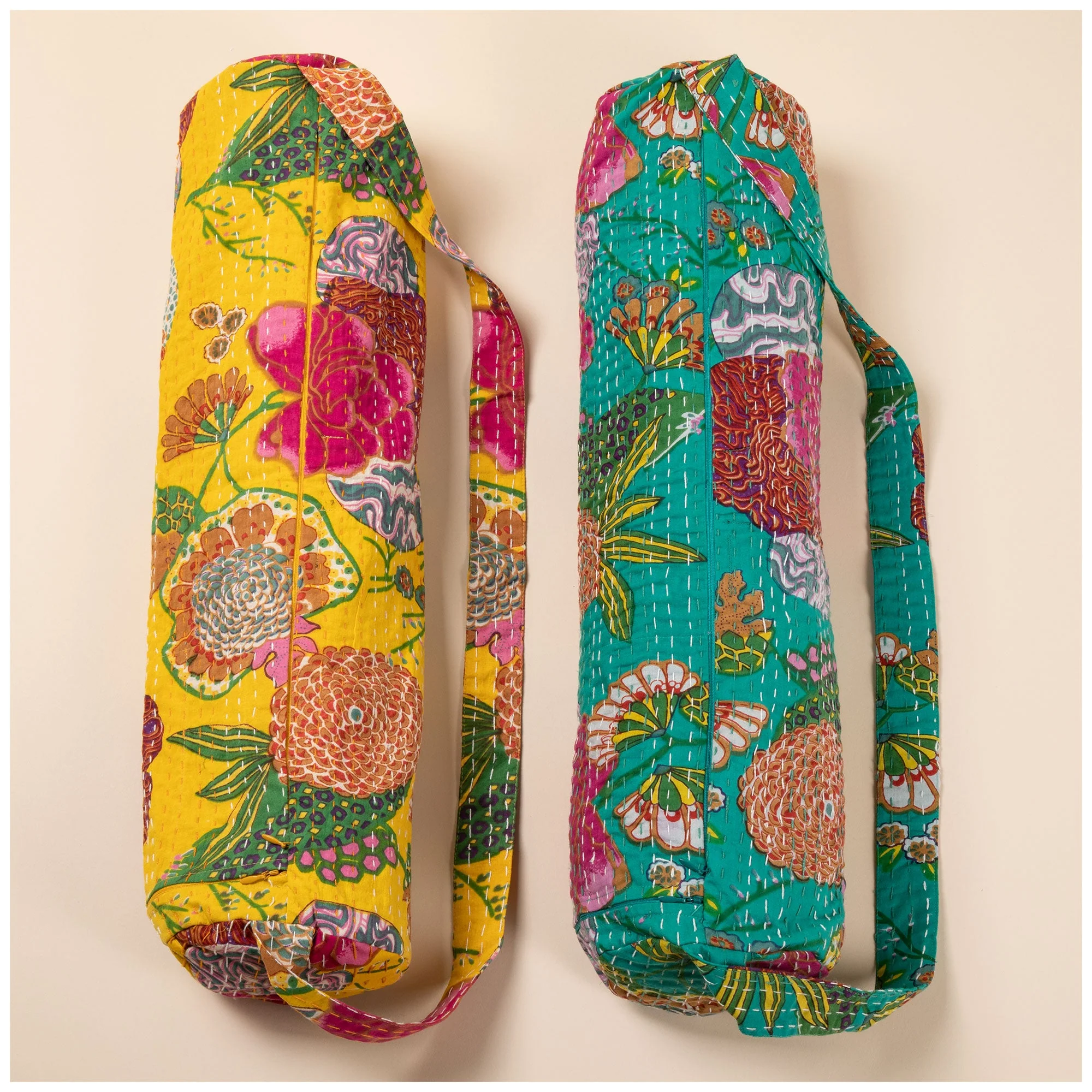 Recycled Kantha Yoga Mat Bag - Image 4