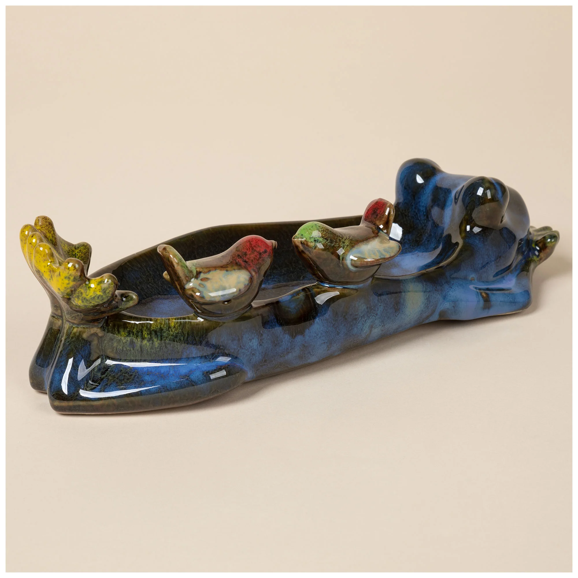 Ceramic Frog Bird Bath & Bird Feeder - Image 2
