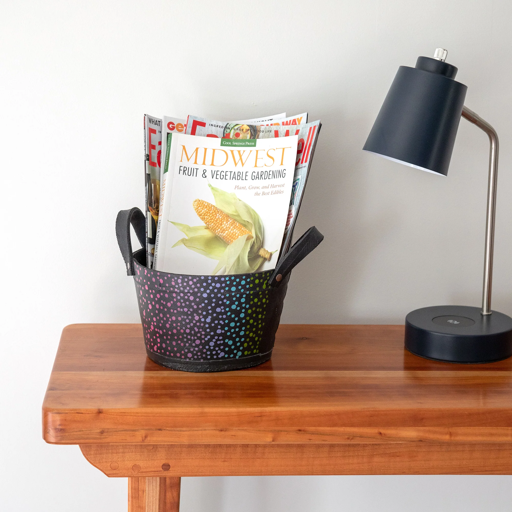 Hand Painted Folklore Recycled Rubber Planter - Image 5