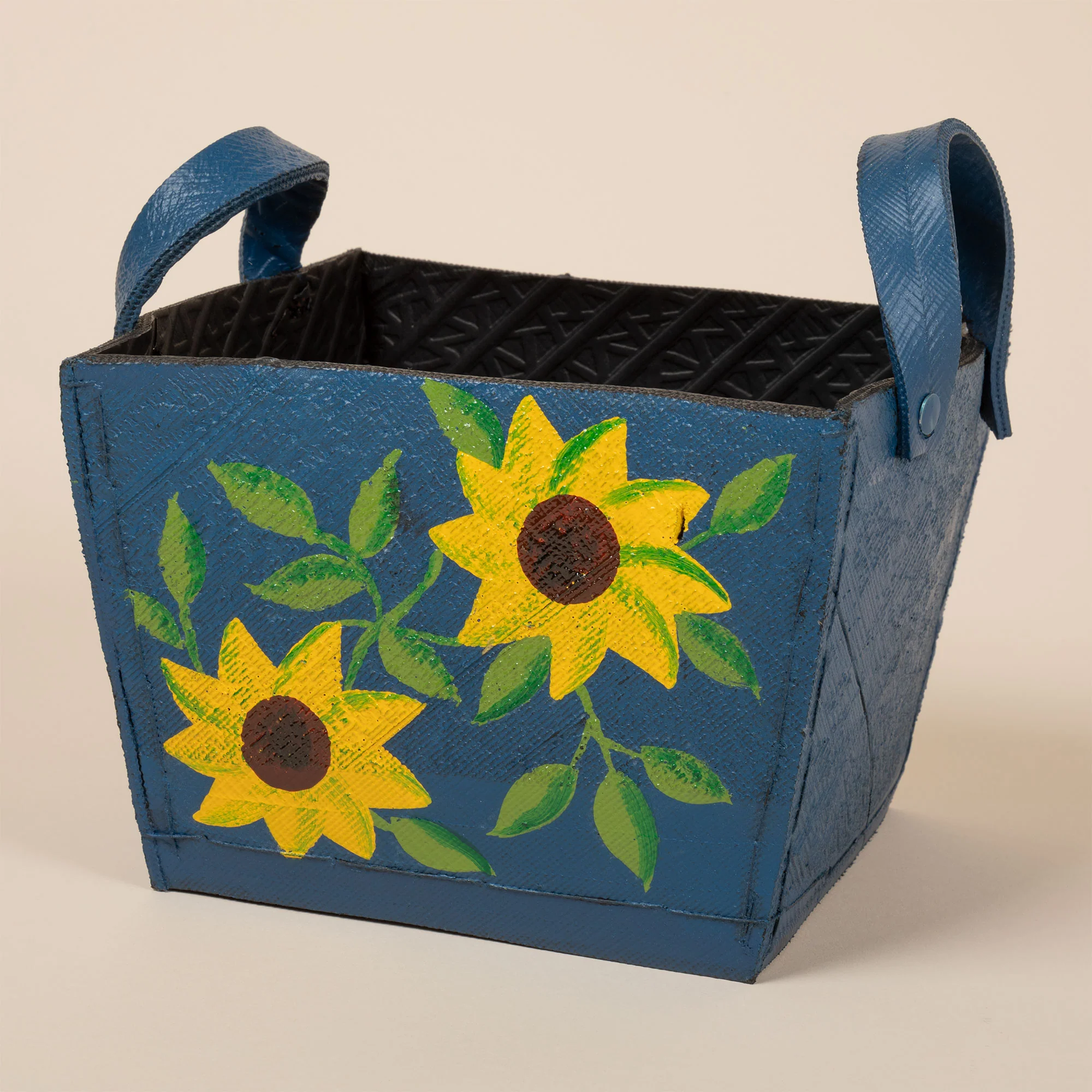 Recycled Hand Painted Rubber Planter - Image 2