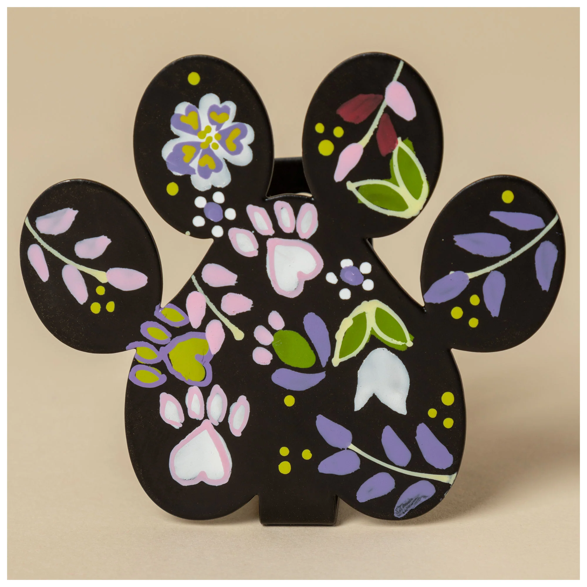 Hand Painted Paw Print Wall Hook - Image 3