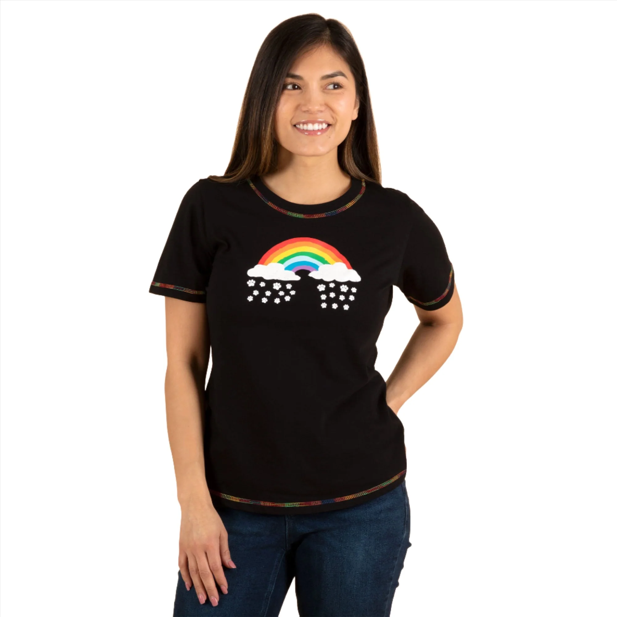 Paw Print Rainbow Short Sleeve T-Shirt - Image 11