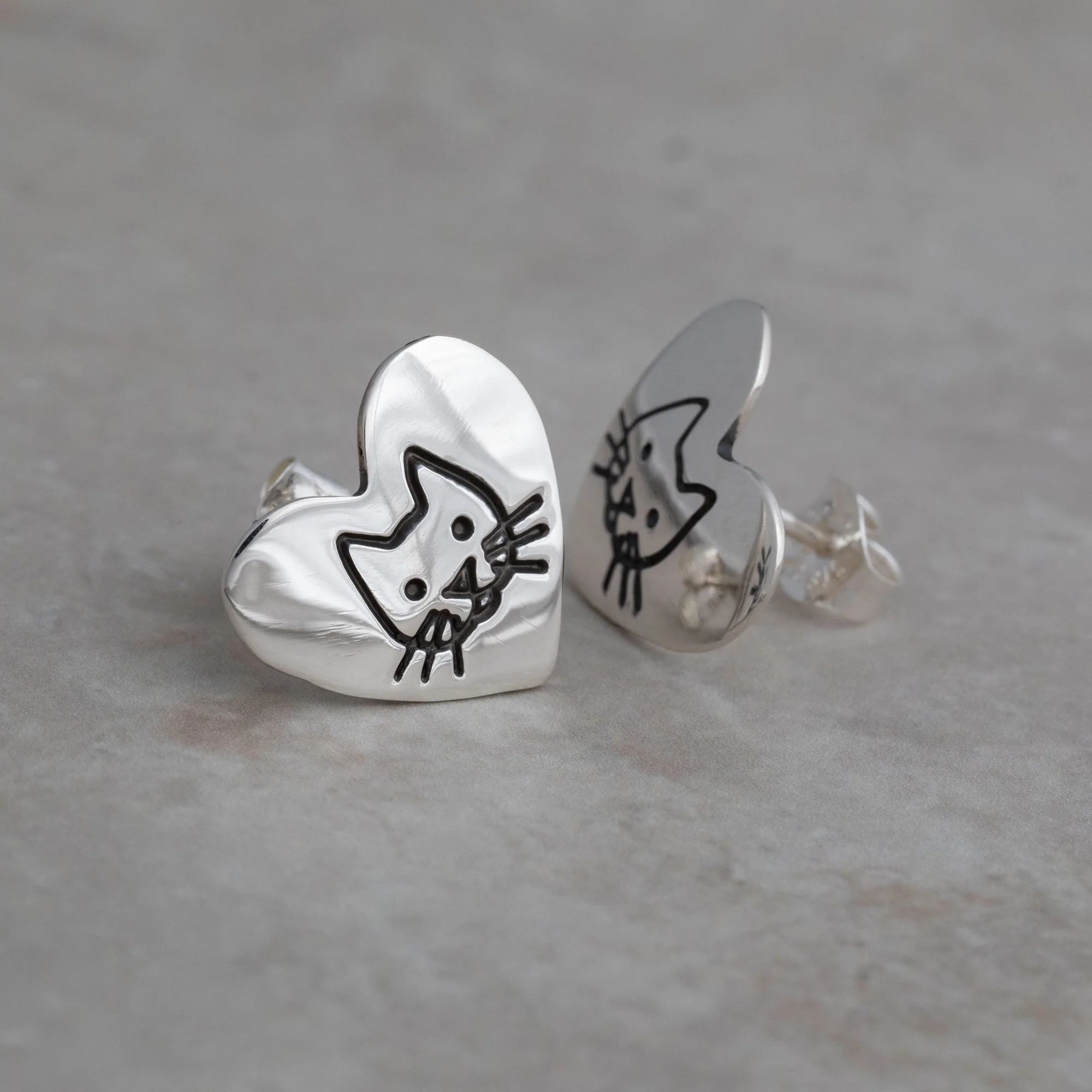 You Have My Heart Sterling Post Earrings - Image 10