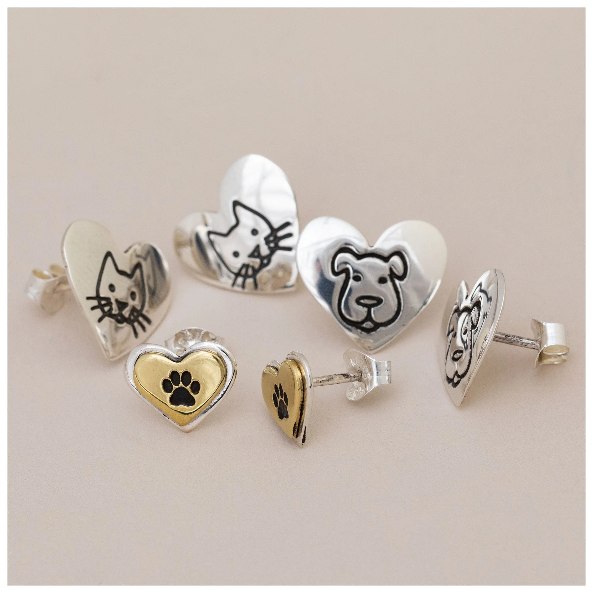 You Have My Heart Sterling Post Earrings - Image 11