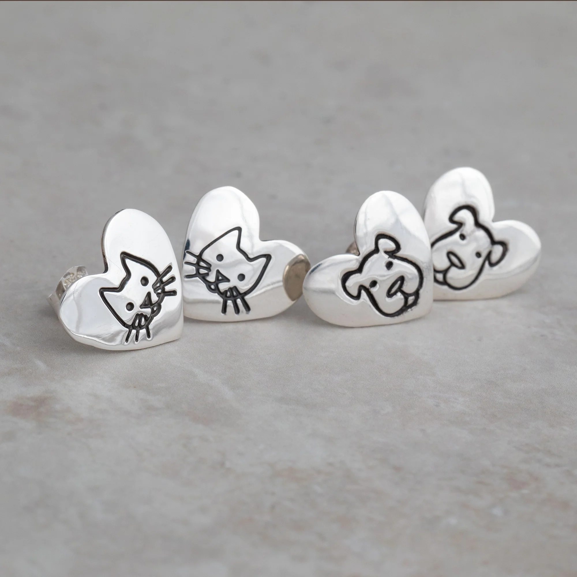 You Have My Heart Sterling Post Earrings - Image 6