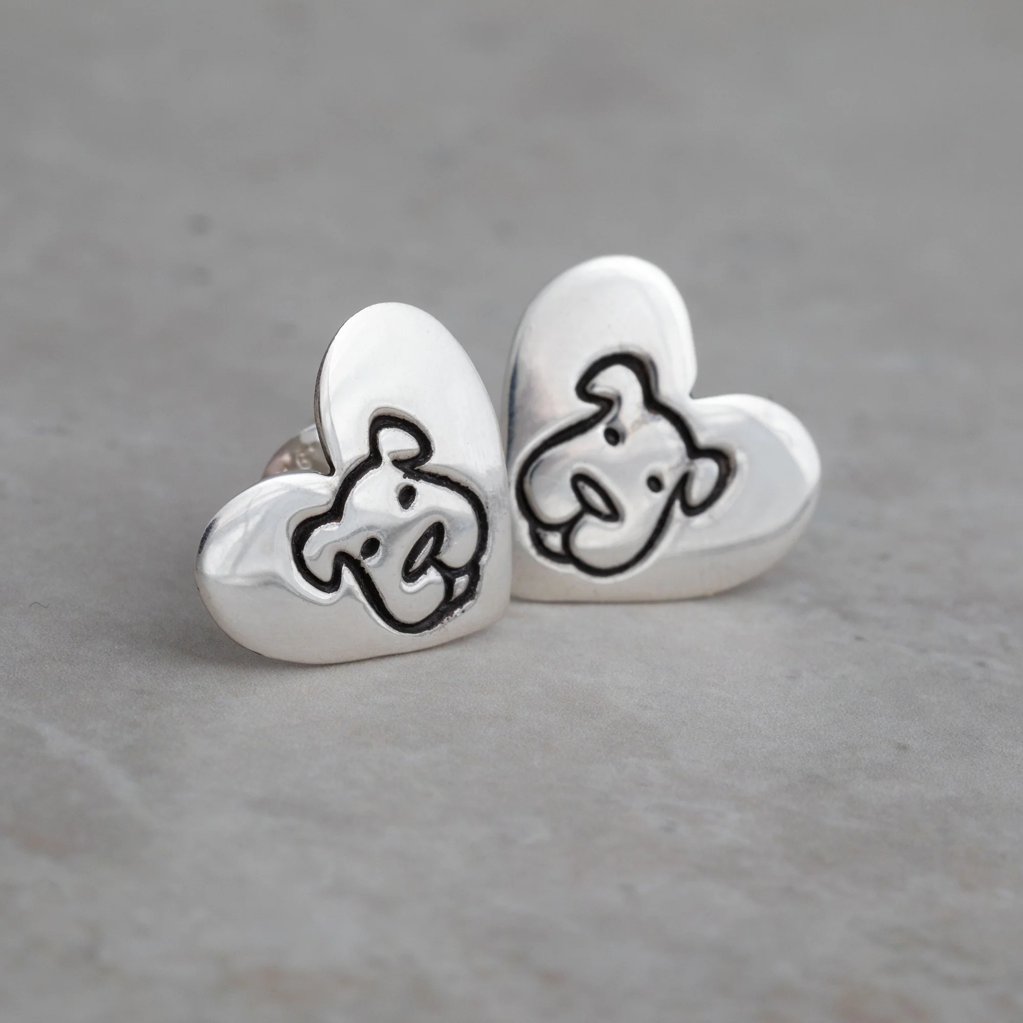 You Have My Heart Sterling Post Earrings - Image 8