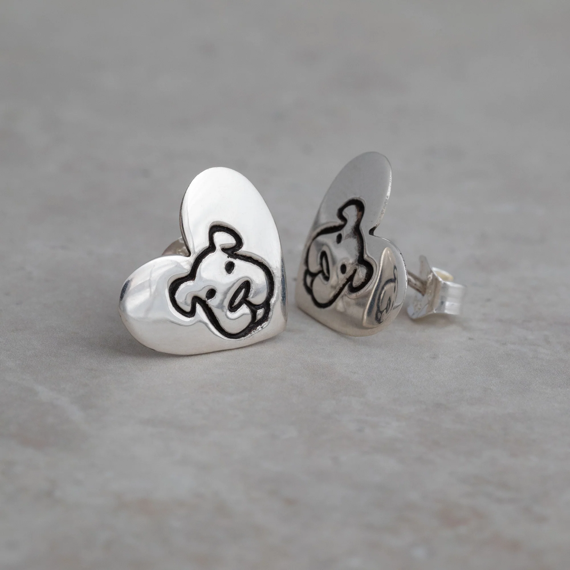 You Have My Heart Sterling Post Earrings - Image 9
