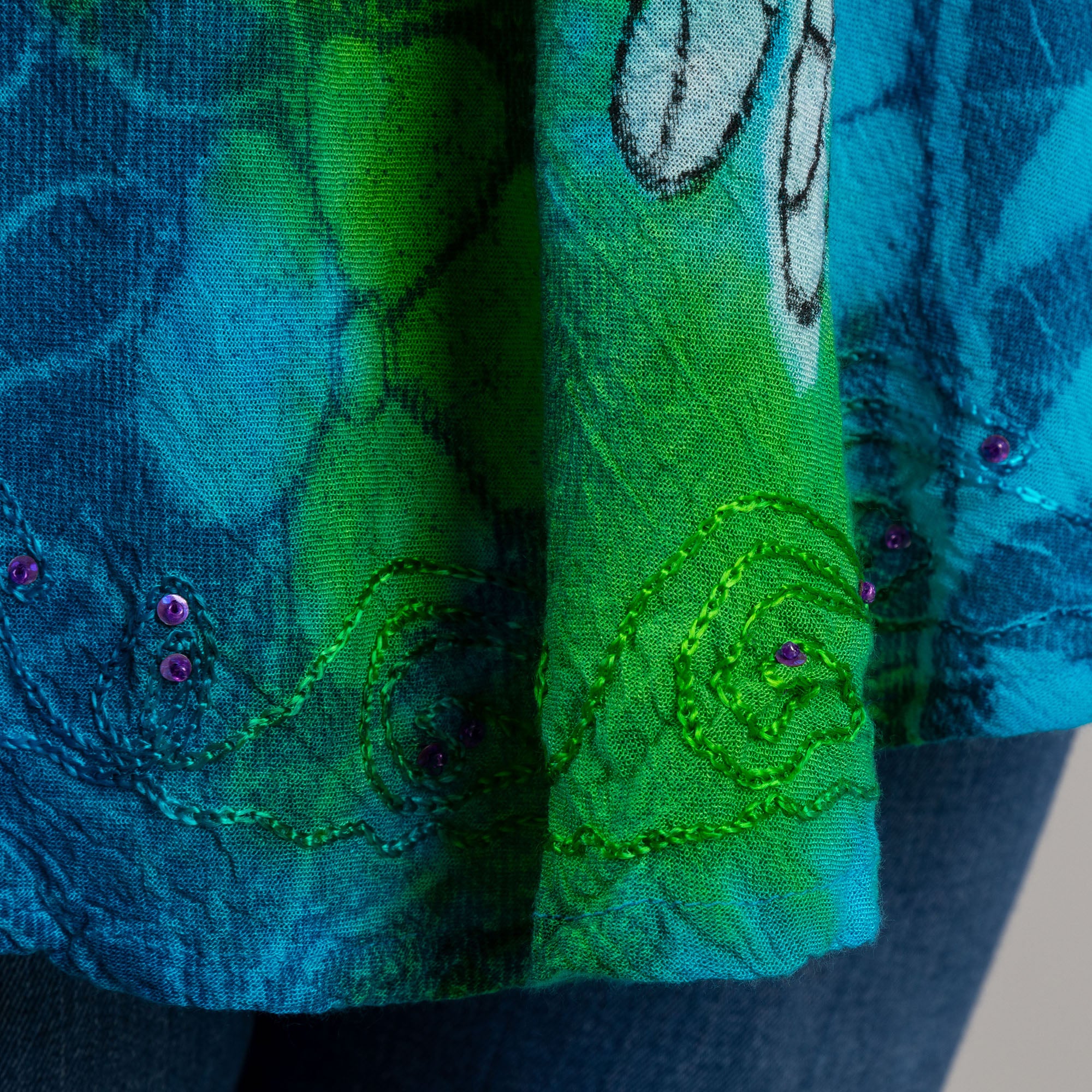 Tie-Dye Dragonfly Hand Crafted Sleeveless Tunic - Image 3
