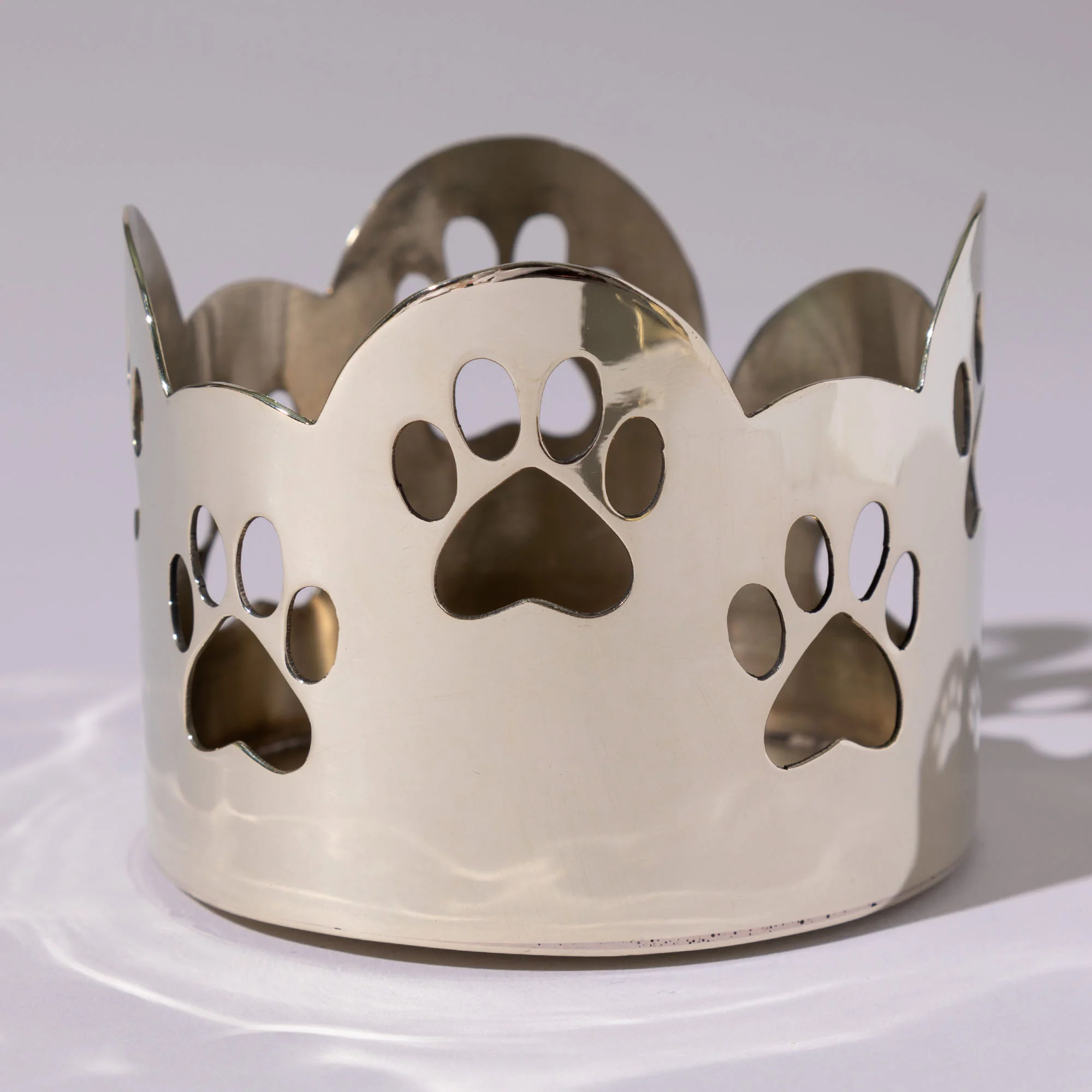 Paw Print Mixed Metal Candle Holder - Image 5