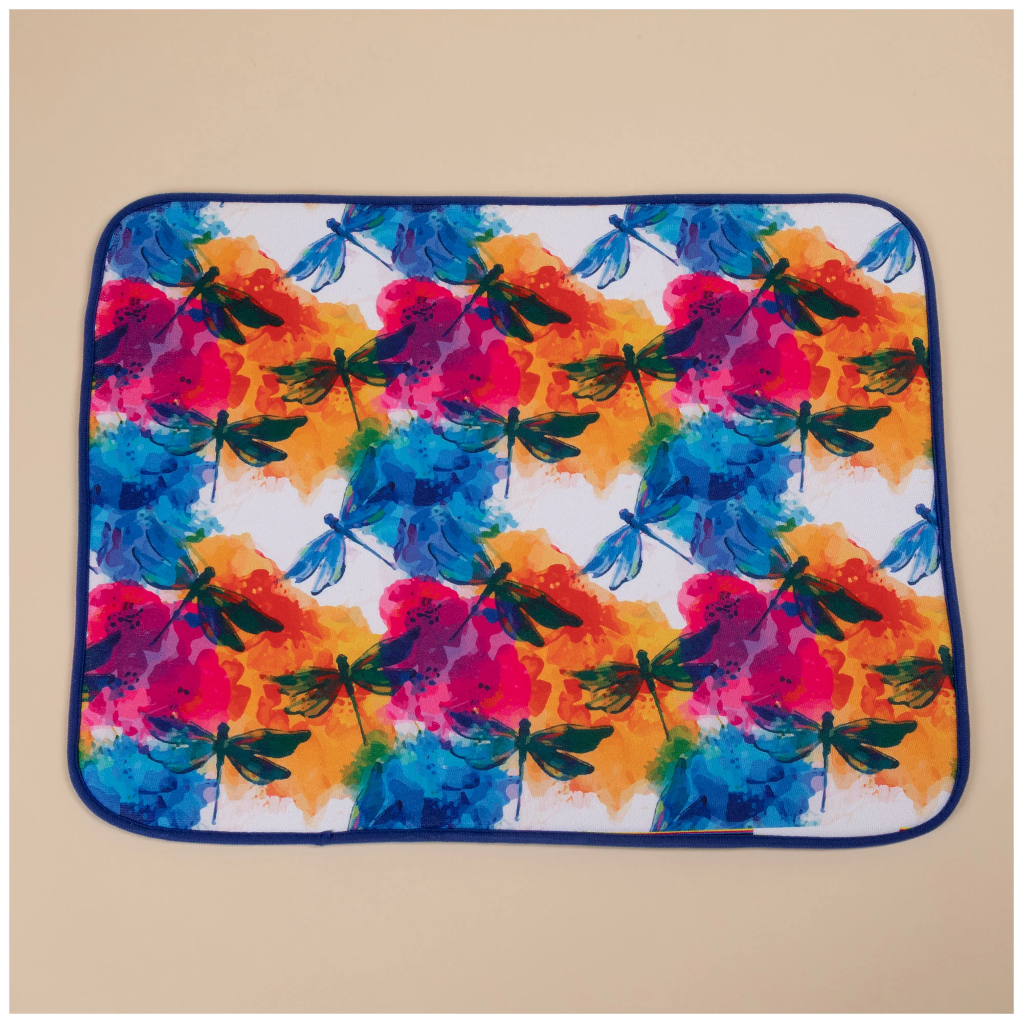 Watercolor Dragonfly Dish Drying Mat - Image 3