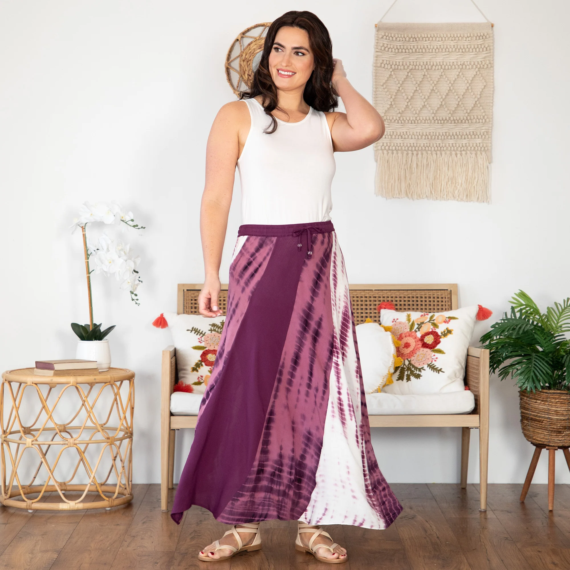 Twisted Maxi Tie-Dye Skirt - Image 4