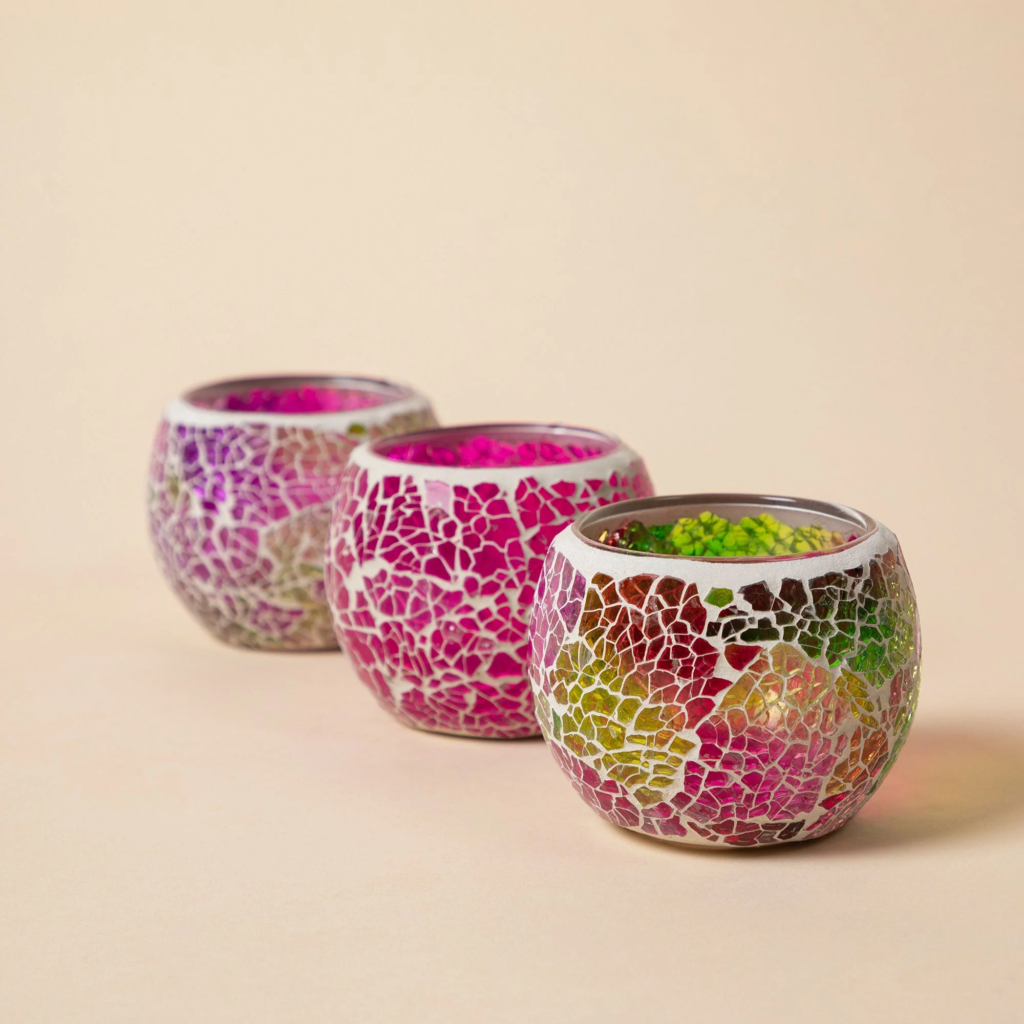 Mosaic Votive Holders - Set of 3 - Image 7