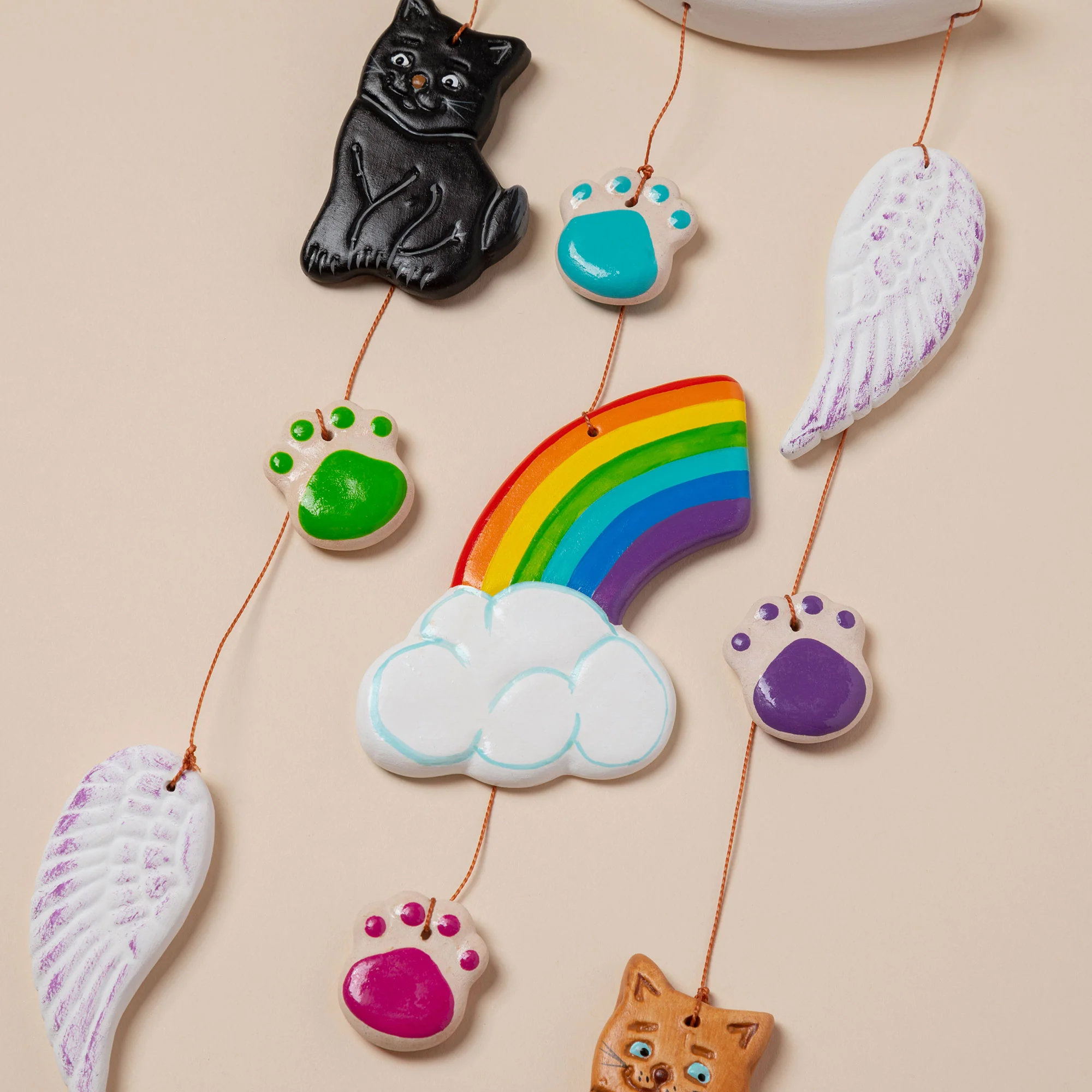 Rainbow Bridge Pet Memorial Ceramic Wind Chime - Image 5