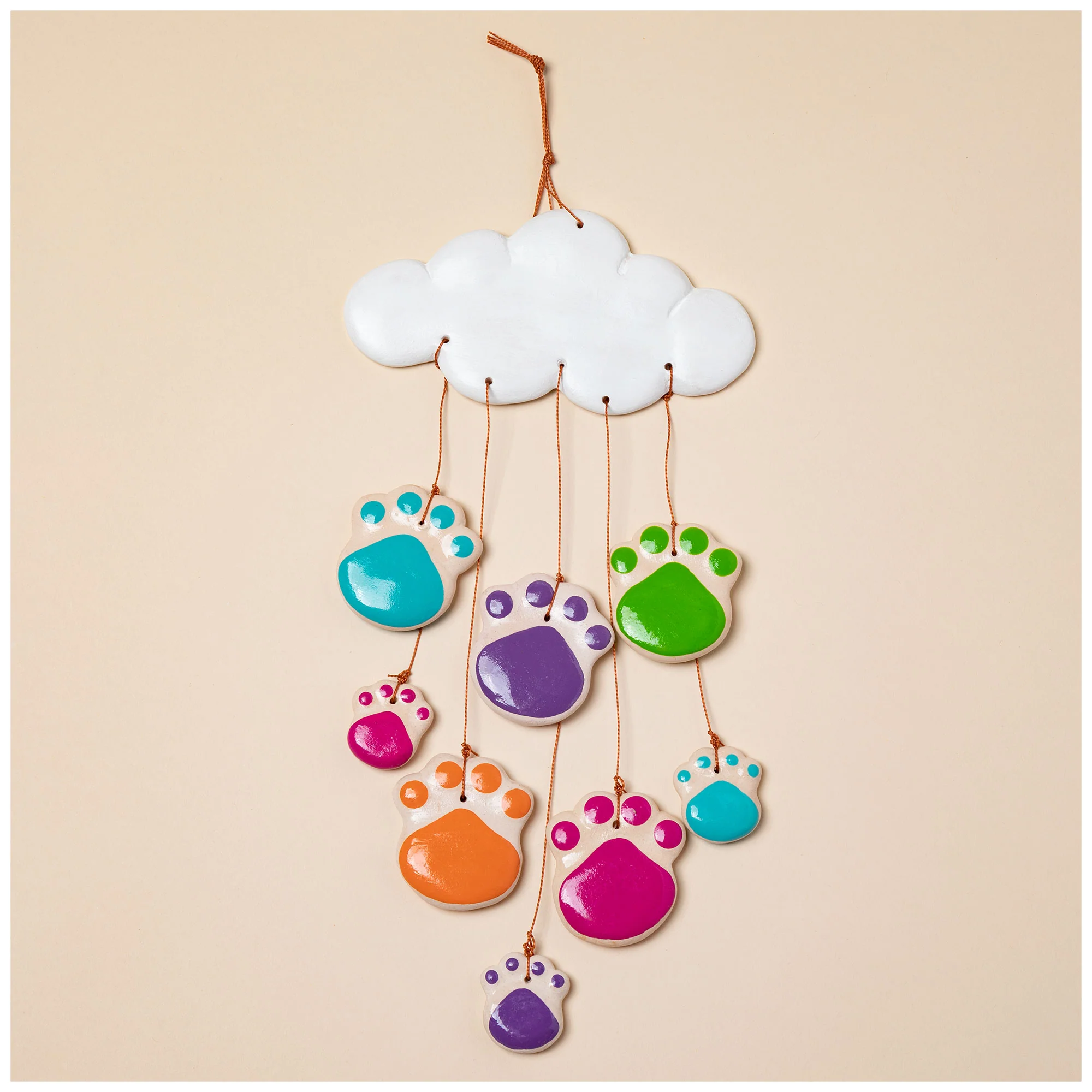 It's Raining Paws Ceramic Wind Chime - Image 2