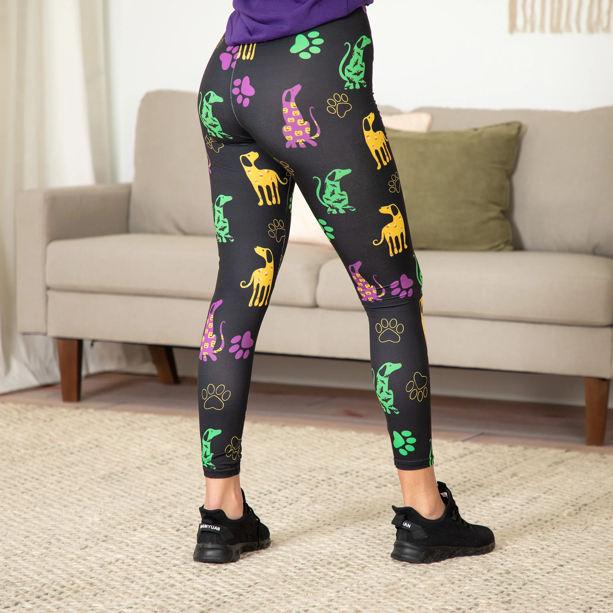 Pawsitively Comfy Halloween Leggings - Image 3