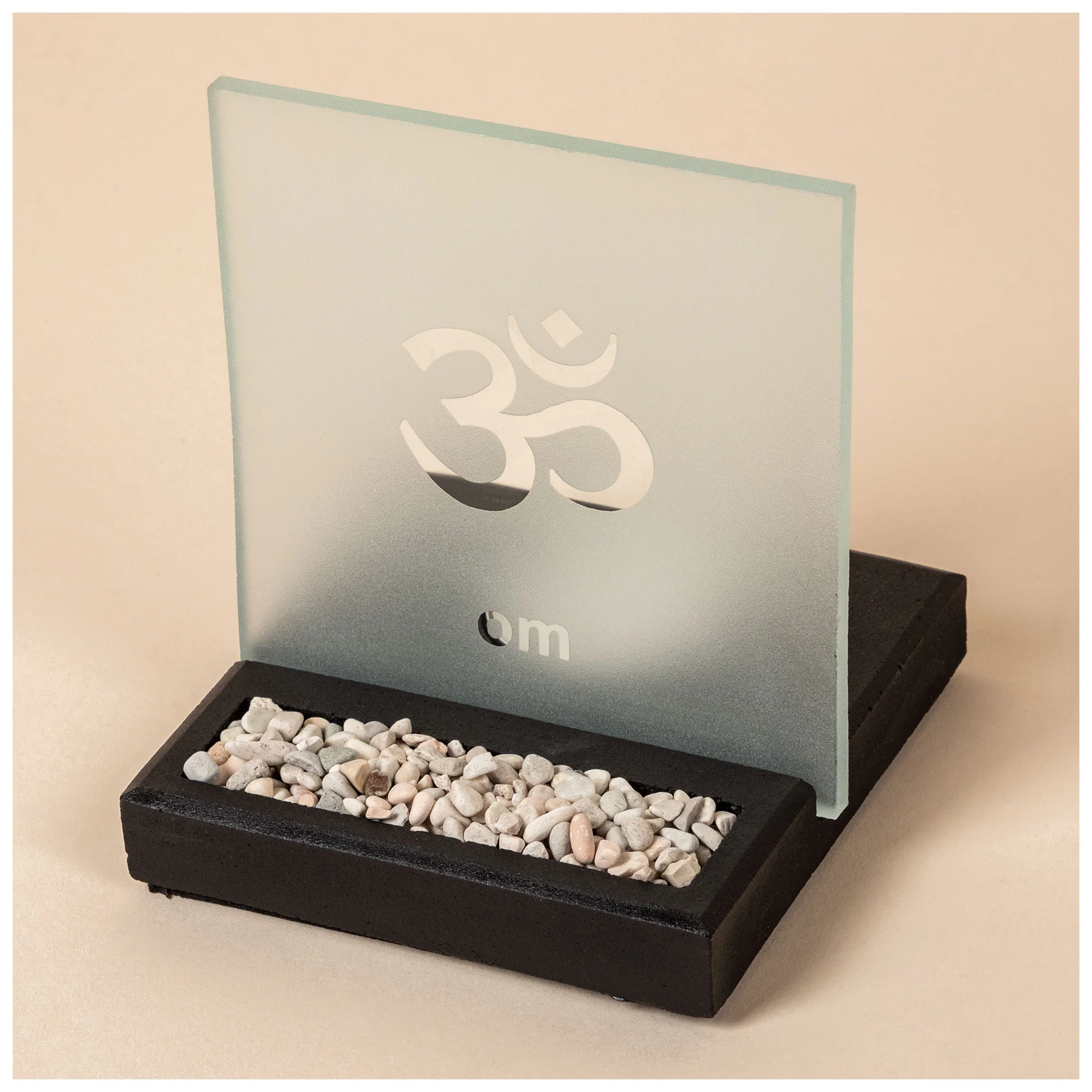 Frosted Glass Tealight & Incense Holder - Image 2