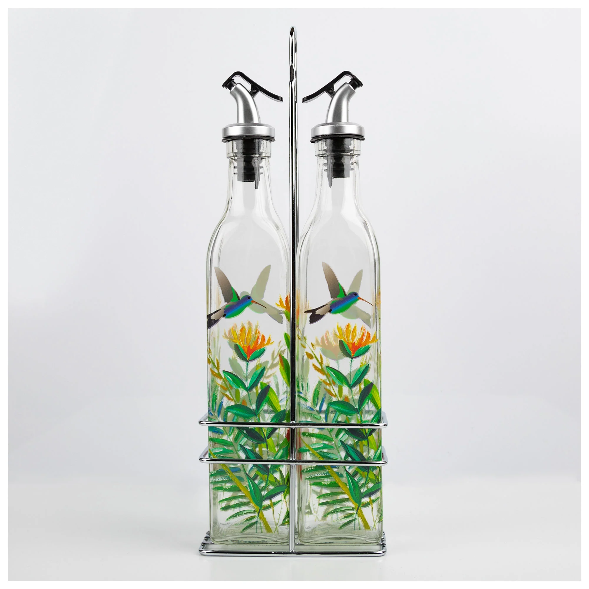 Floral Hummingbird Oil & Vinegar Set - Image 2