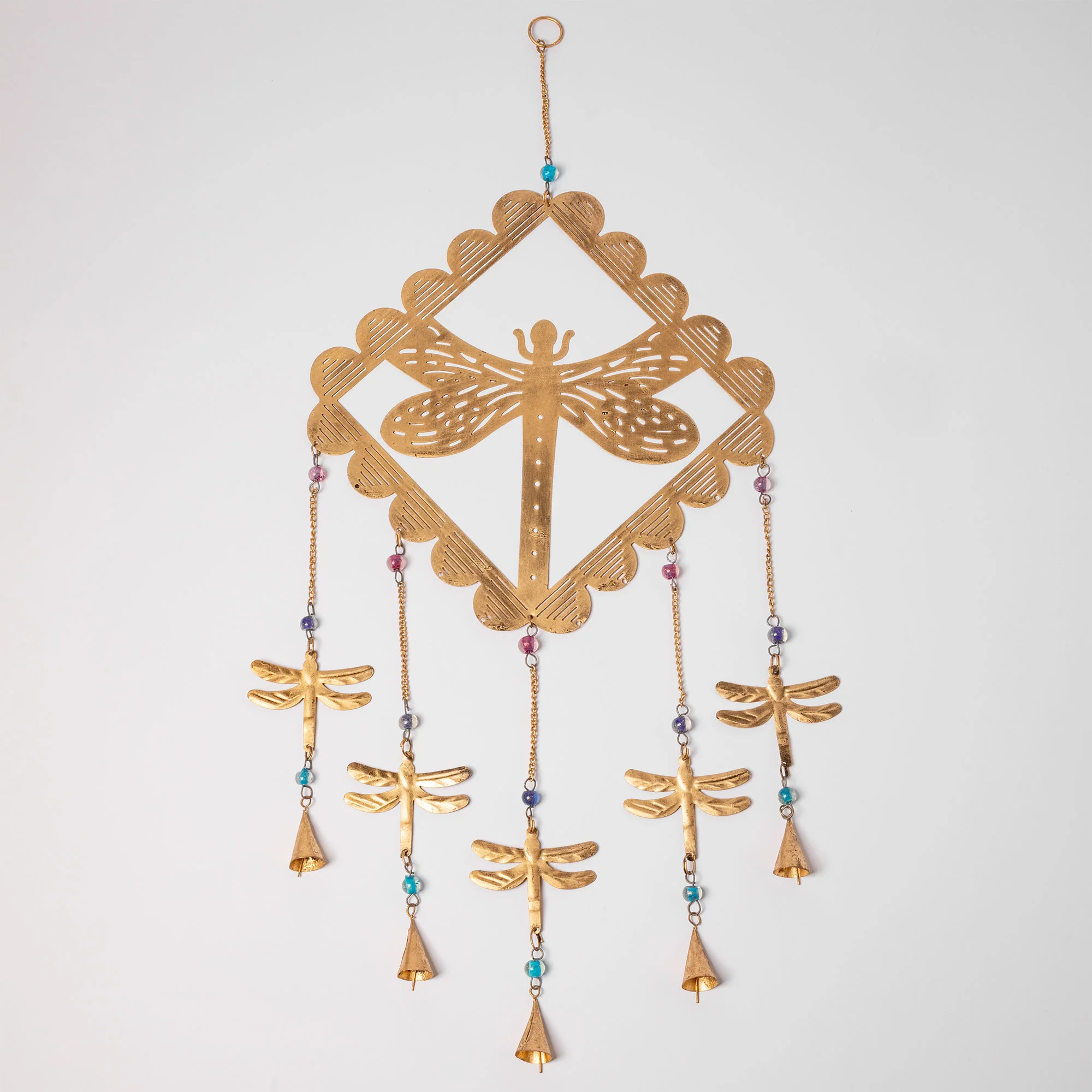 Dragonfly Beaded Iron Wind Chime - Image 2