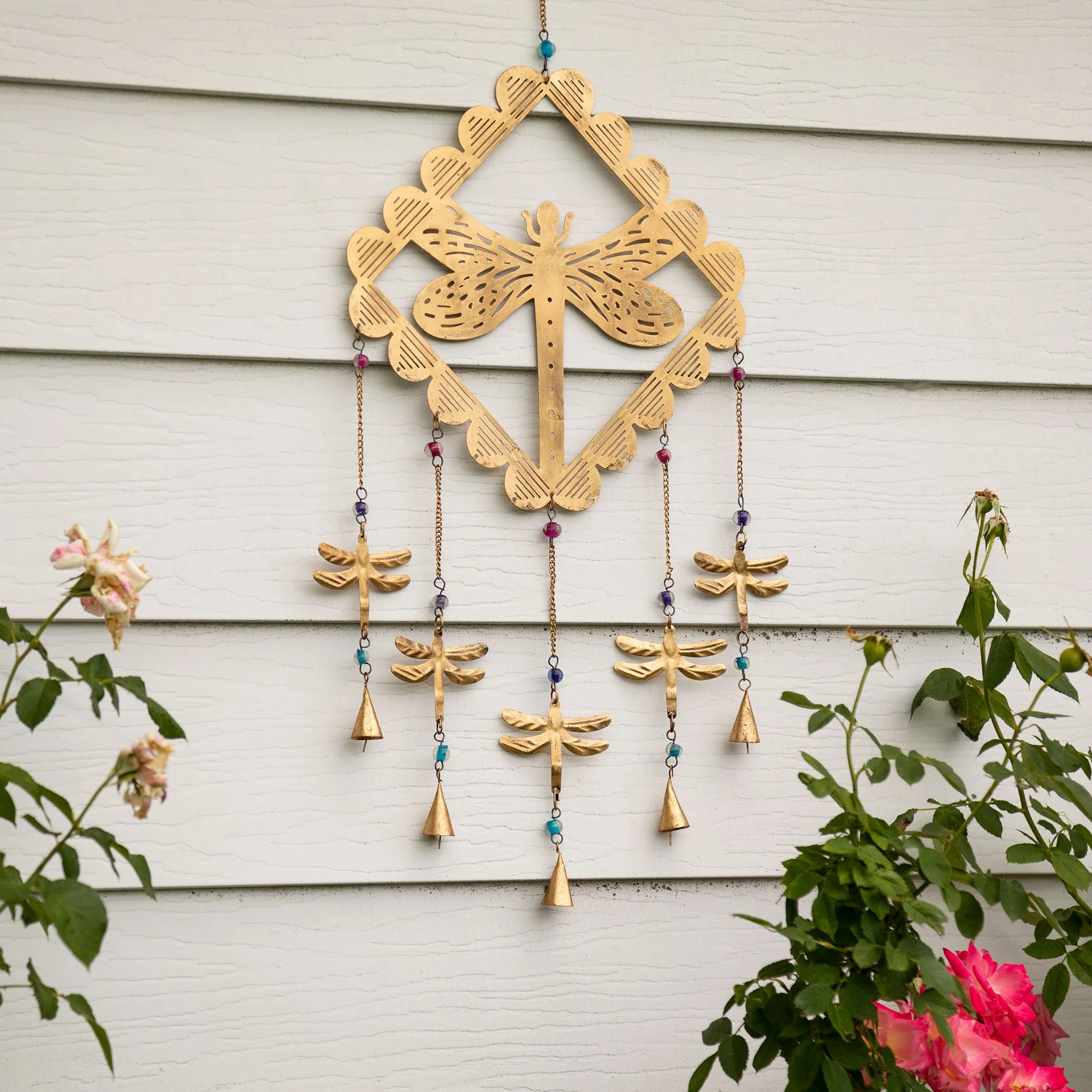 Dragonfly Beaded Iron Wind Chime - Image 7