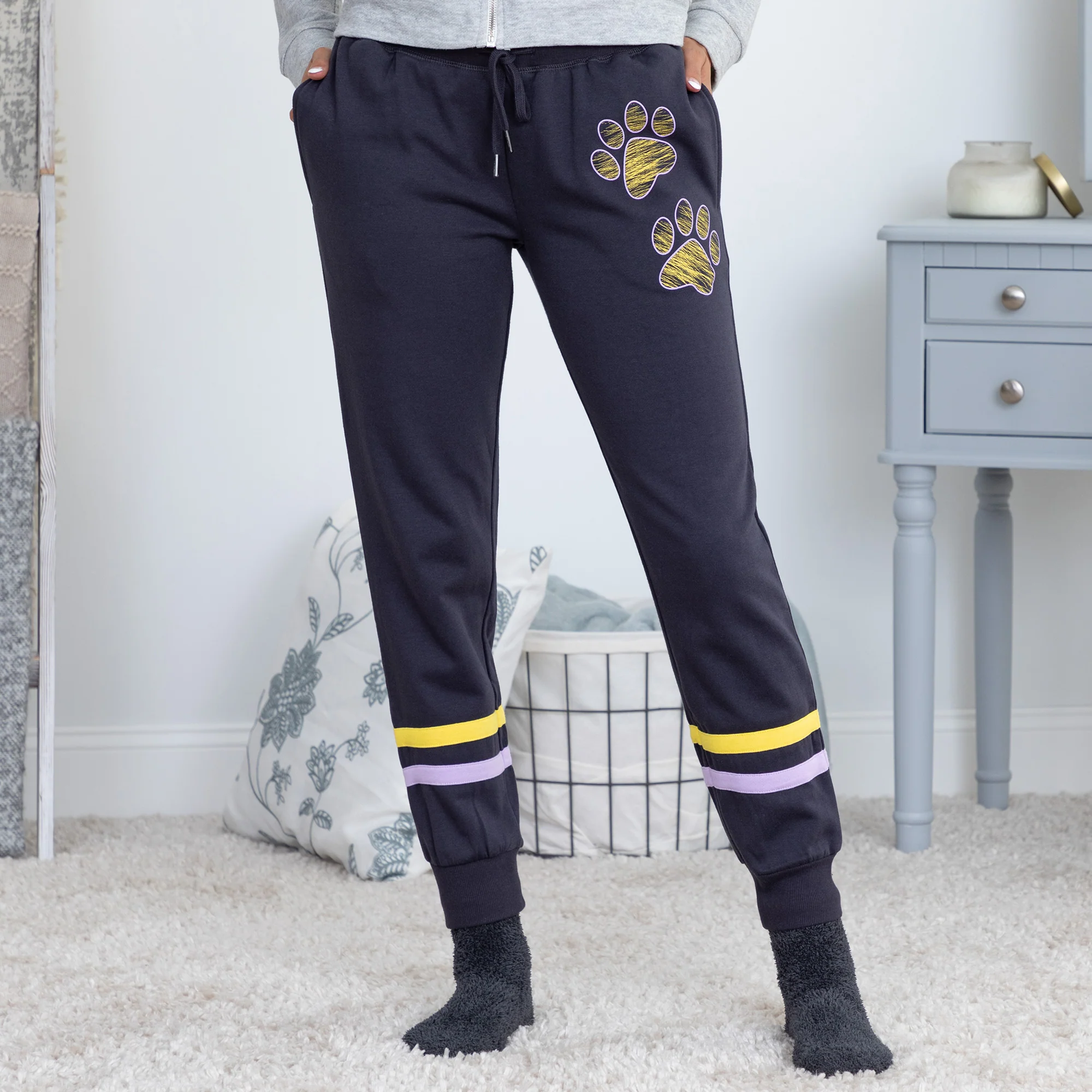 Paw Print Athletic Stripe Sweatpants - Image 2