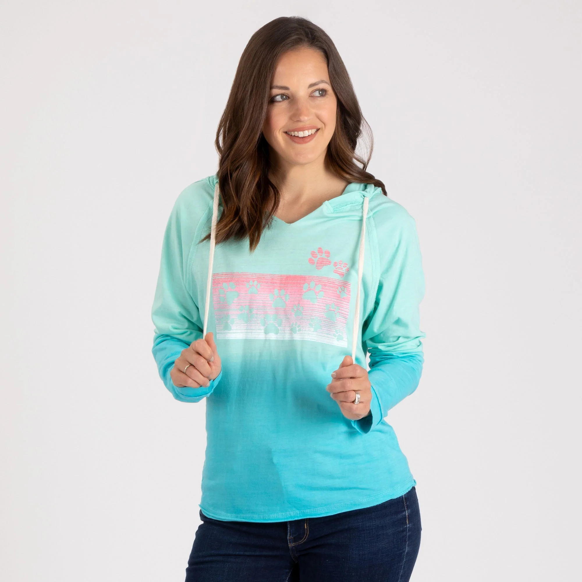 Paw Print Ombre Hooded Tunic - Image 6