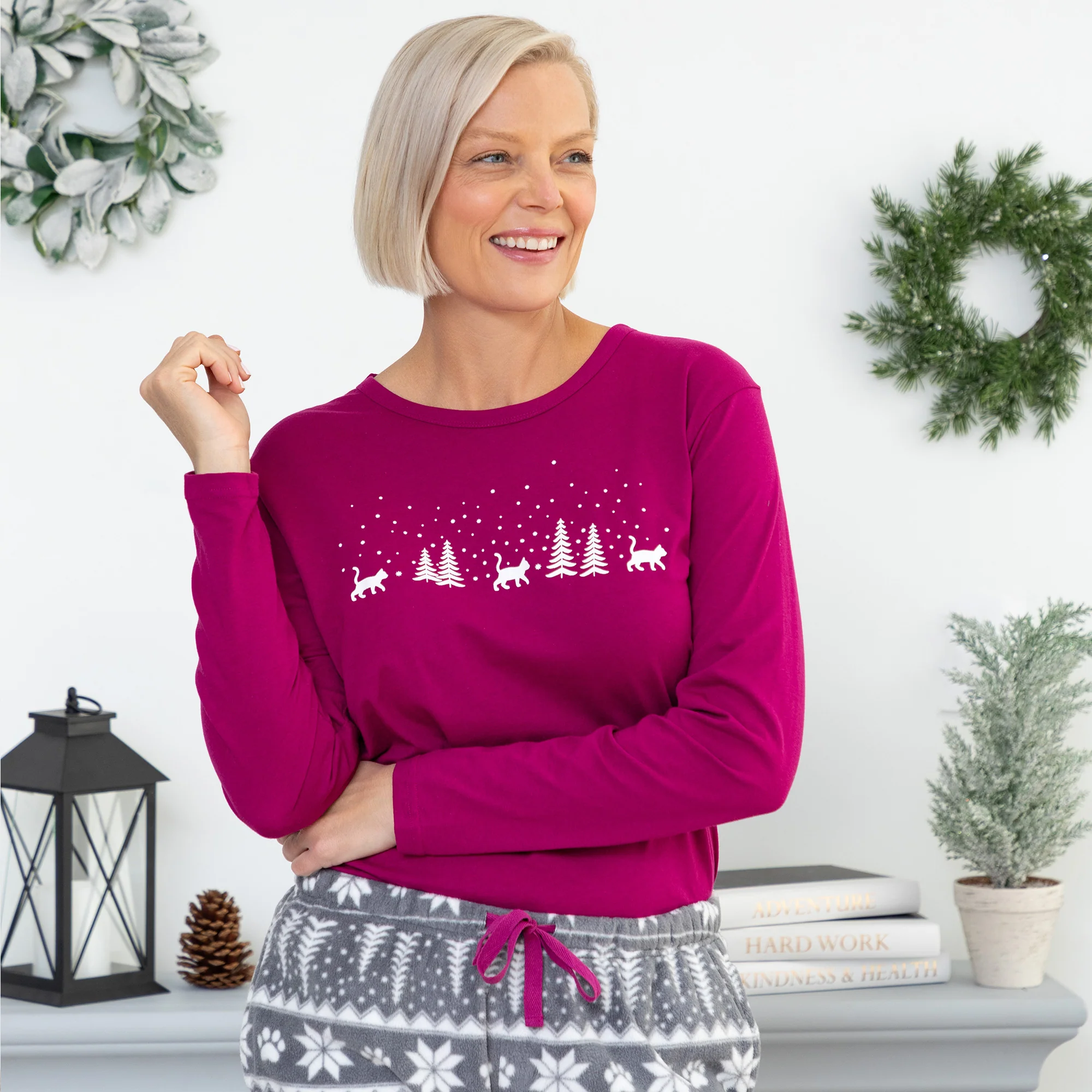 Winter Paw Print Pet Pajama Set - Image 4