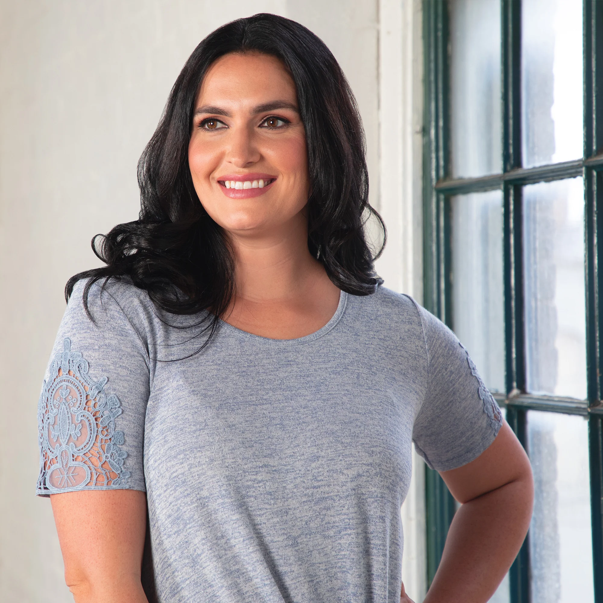 Tie Knot Lace Short Sleeve Shirt - Image 12