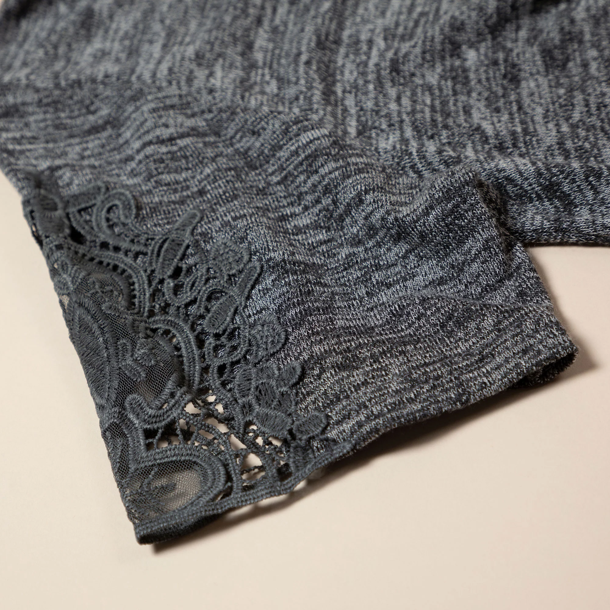 Tie Knot Lace Short Sleeve Shirt - Image 6