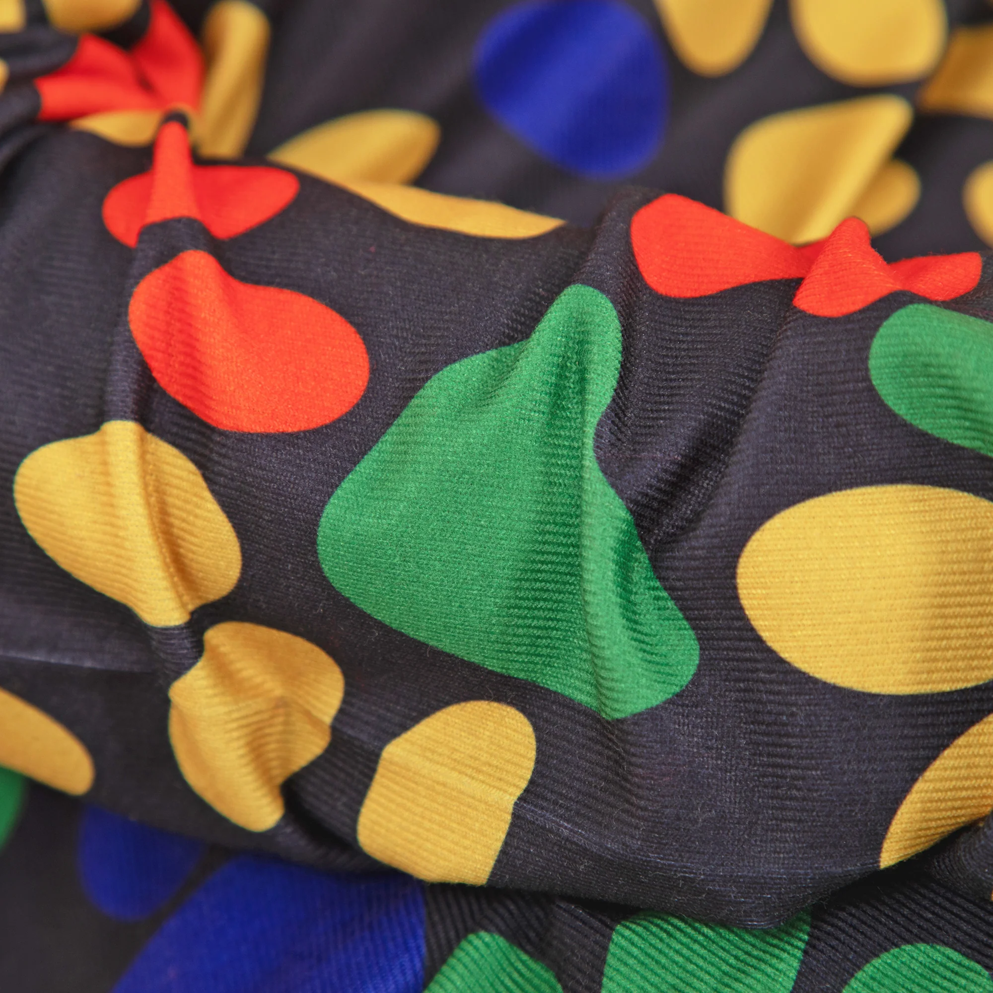 Colorful Paw Print Long Sleeve V-Neck Top - Image 3