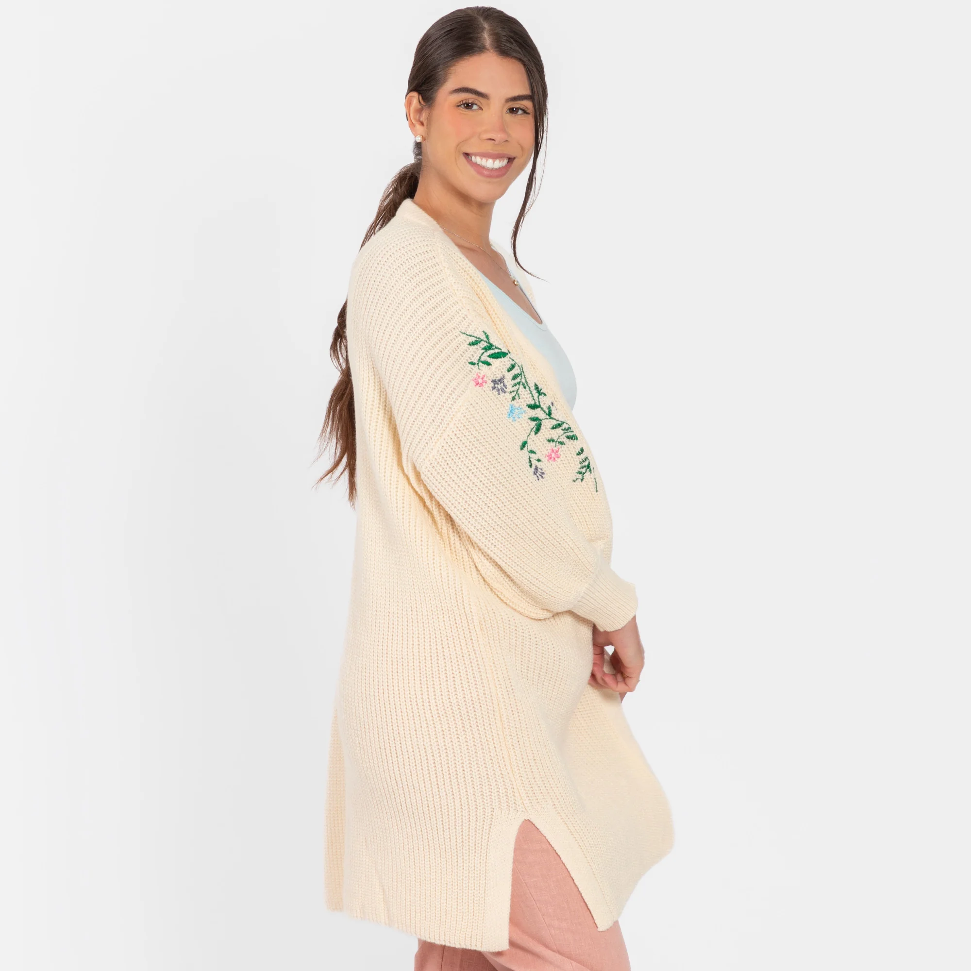 Paw Floral Vine Accented Cardigan - Image 8