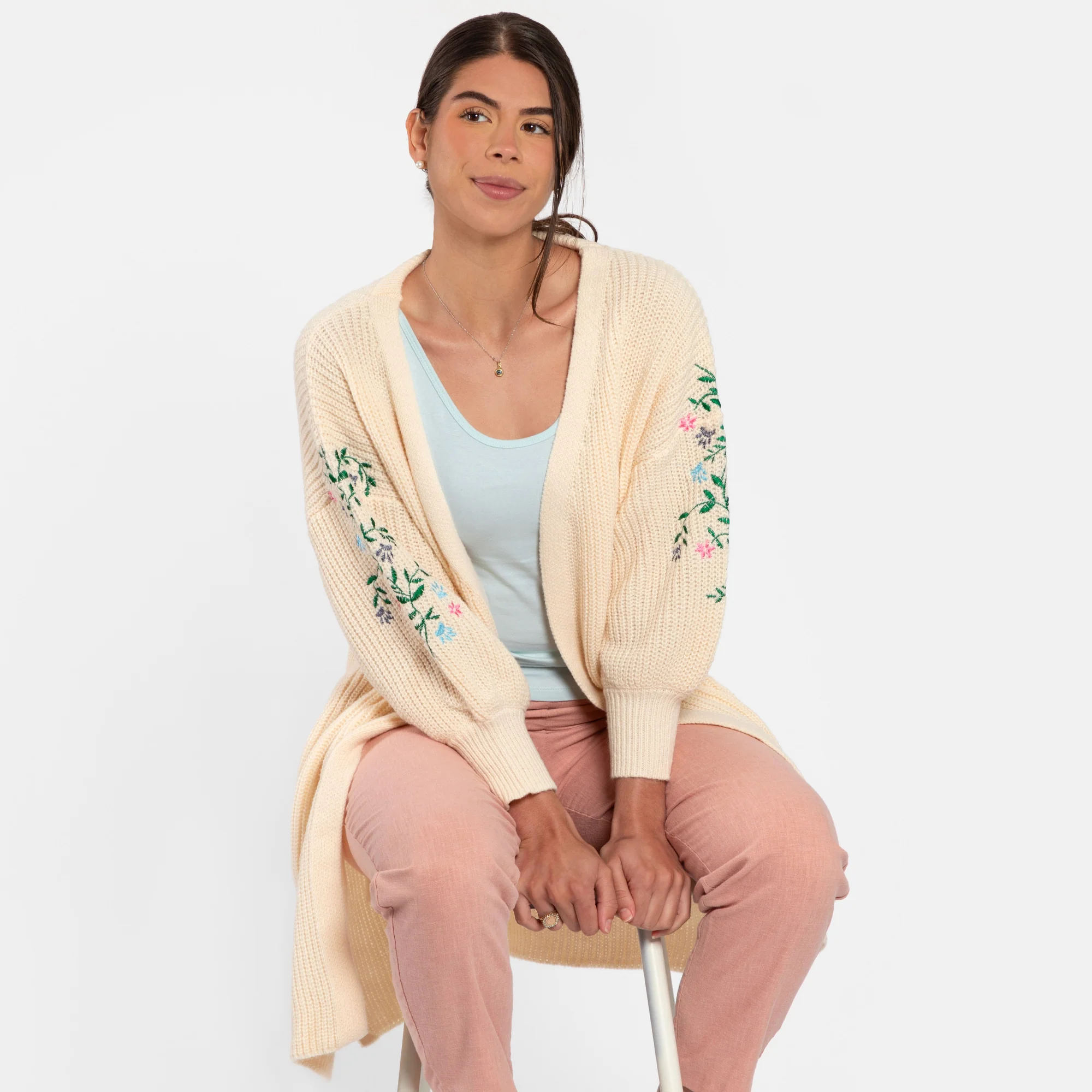 Paw Floral Vine Accented Cardigan - Image 9