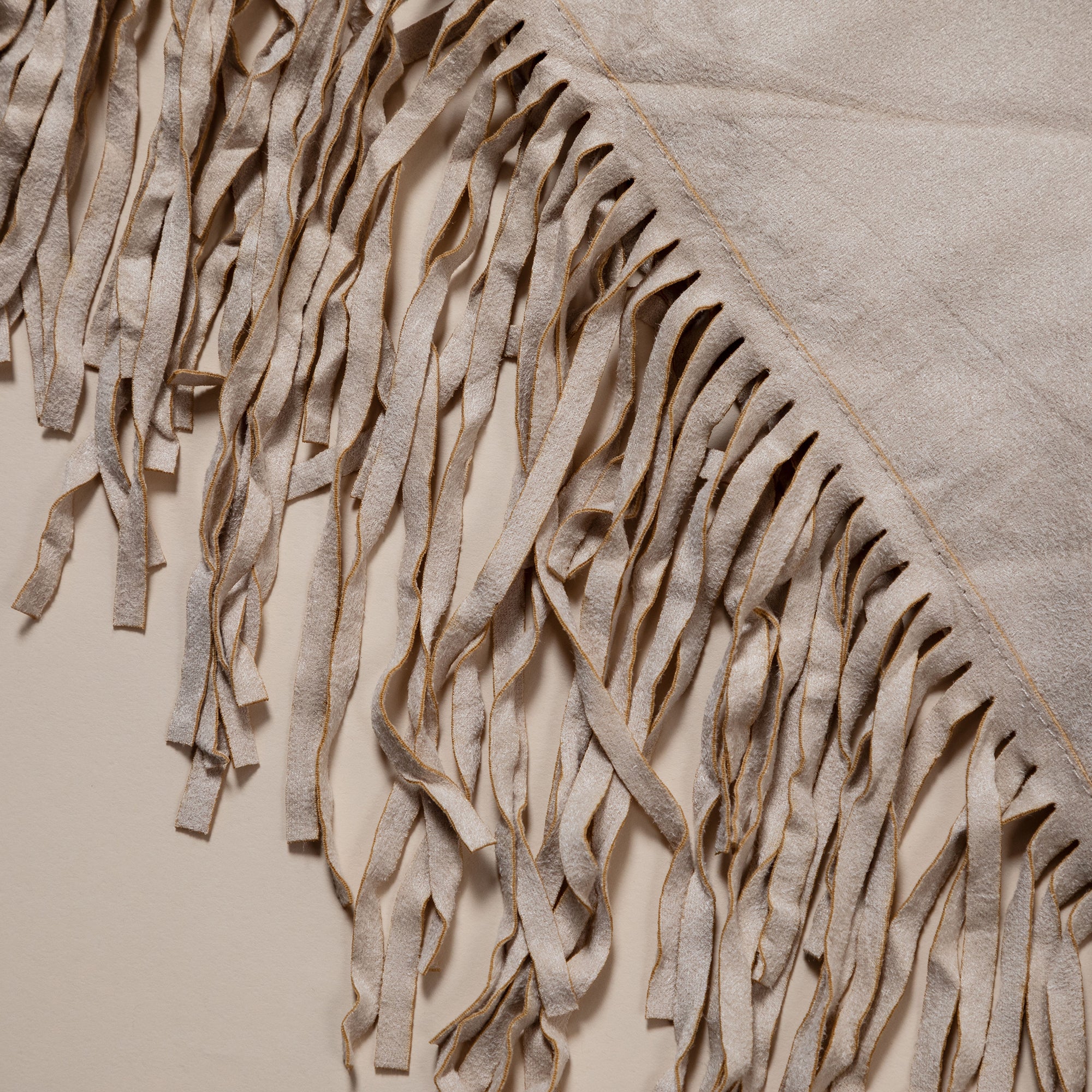 Oversized Vegan Leather Wrap with Fringe - Image 11