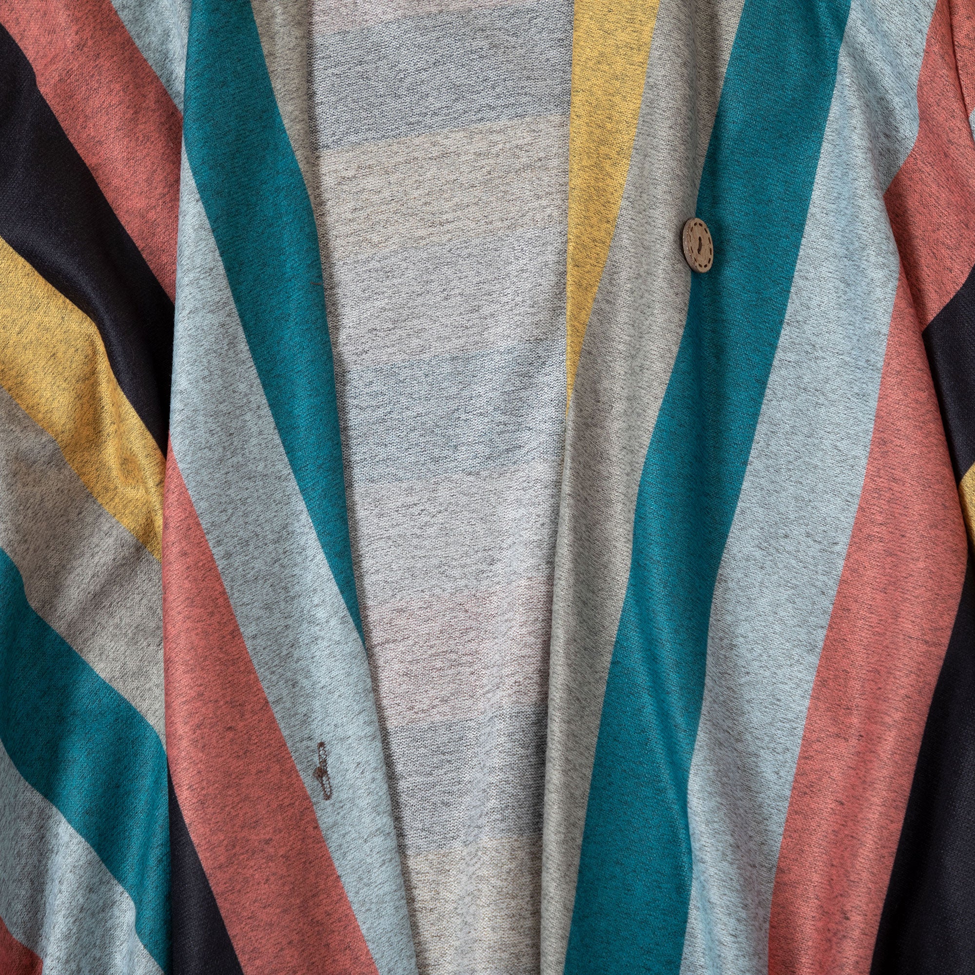 Colorful Stripes Open Cardigan - Image 3