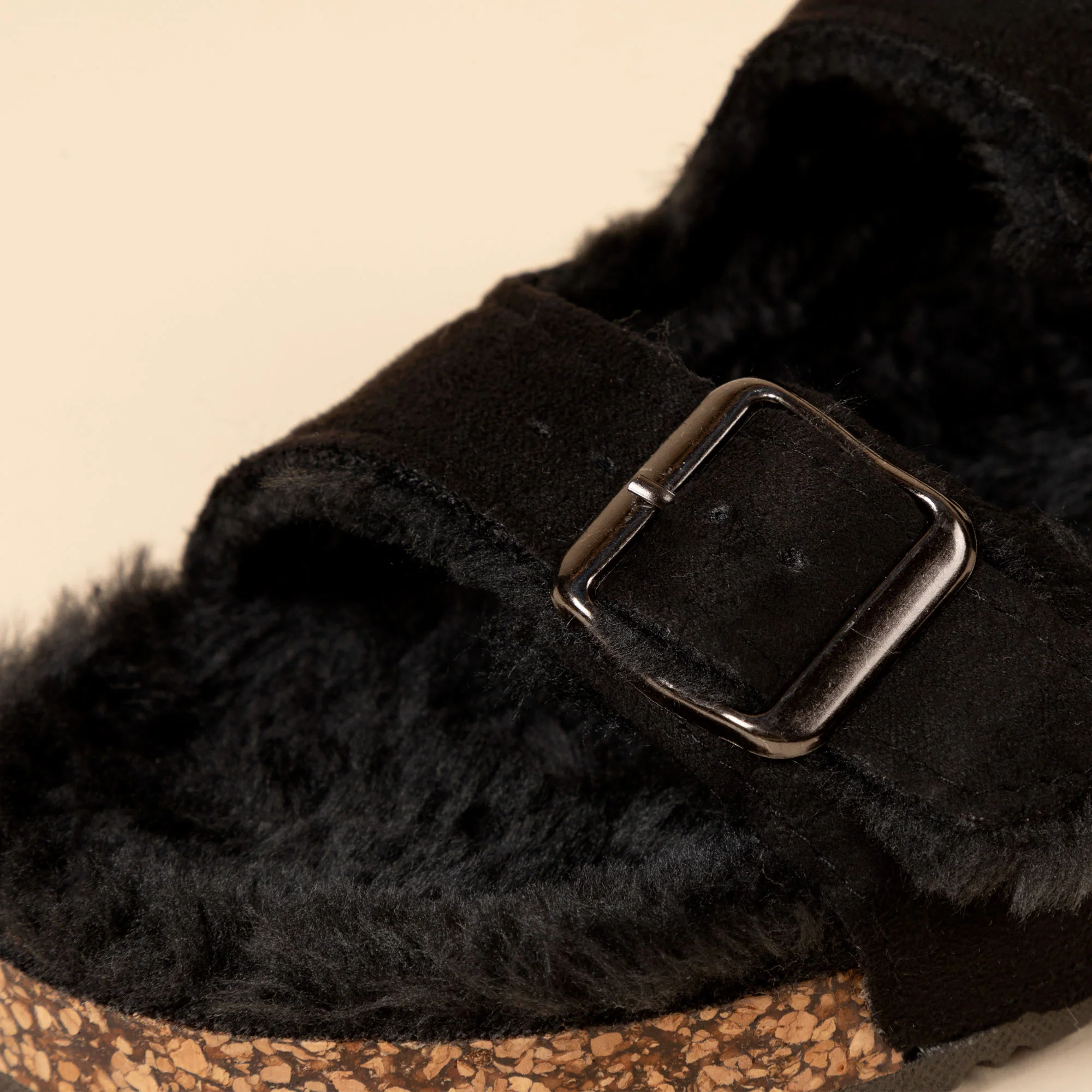 Corkys Faux Fur Double Buckle Sandals - Image 6