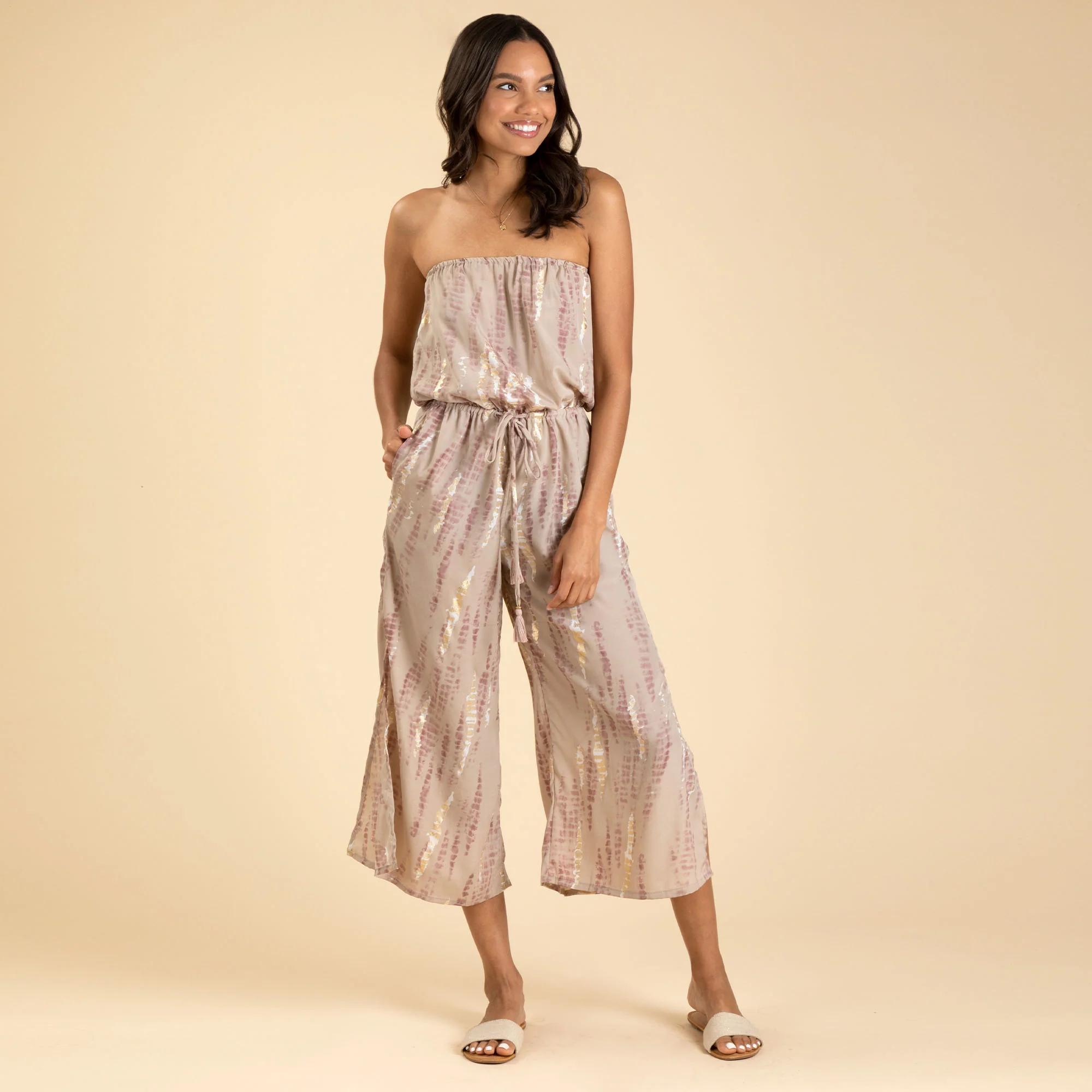 Saree Inspired Strapless Jumpsuit - Image 13