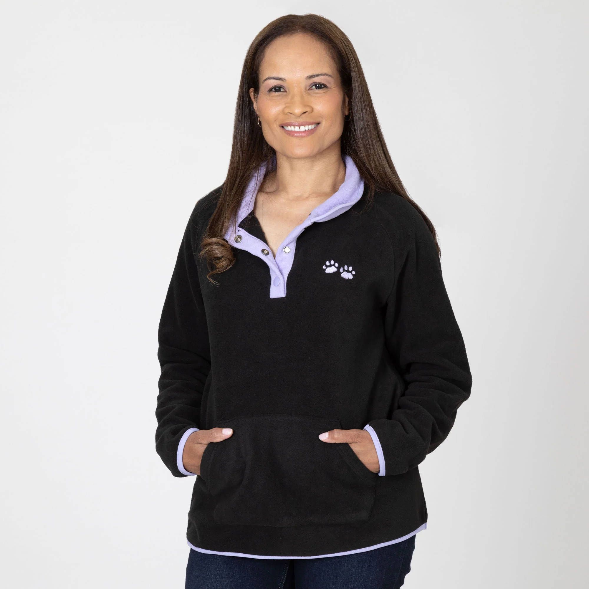 Paw Print Cadet Snap Fleece Pullover - Image 15