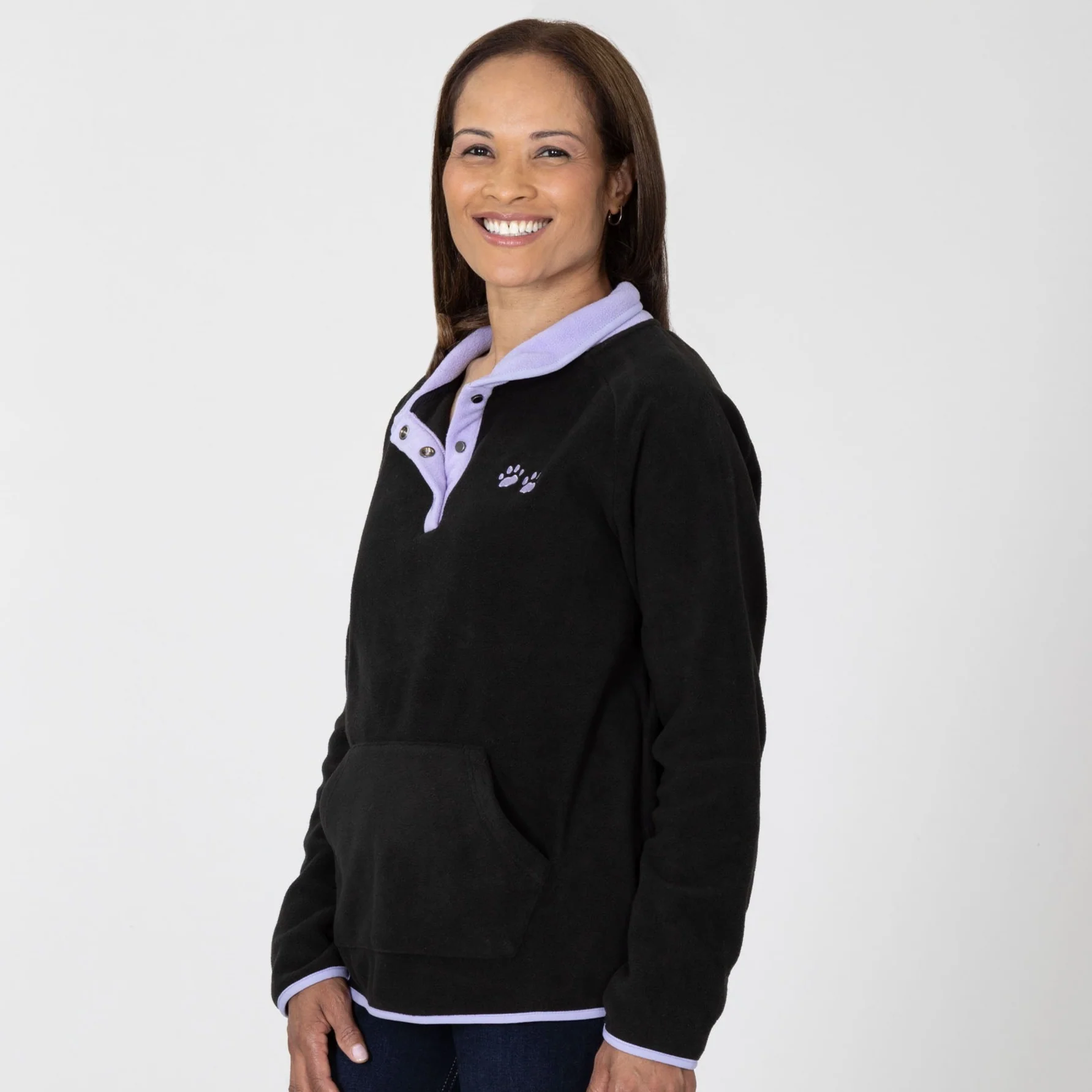 Paw Print Cadet Snap Fleece Pullover - Image 16