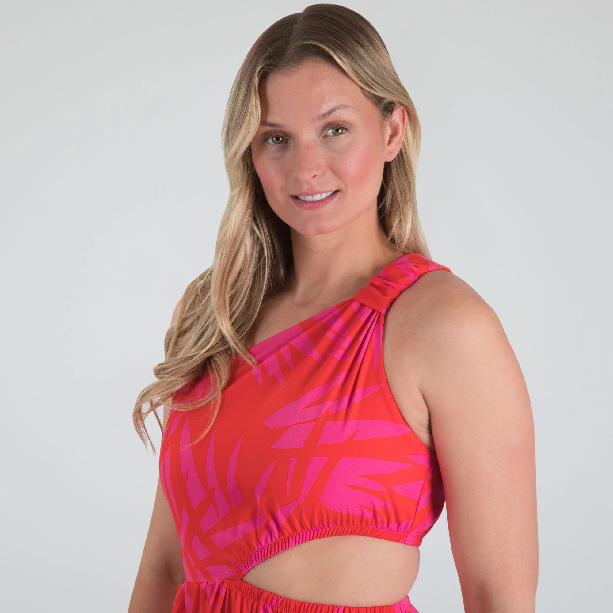 One Shoulder Cut Out Midi Dress - Image 3