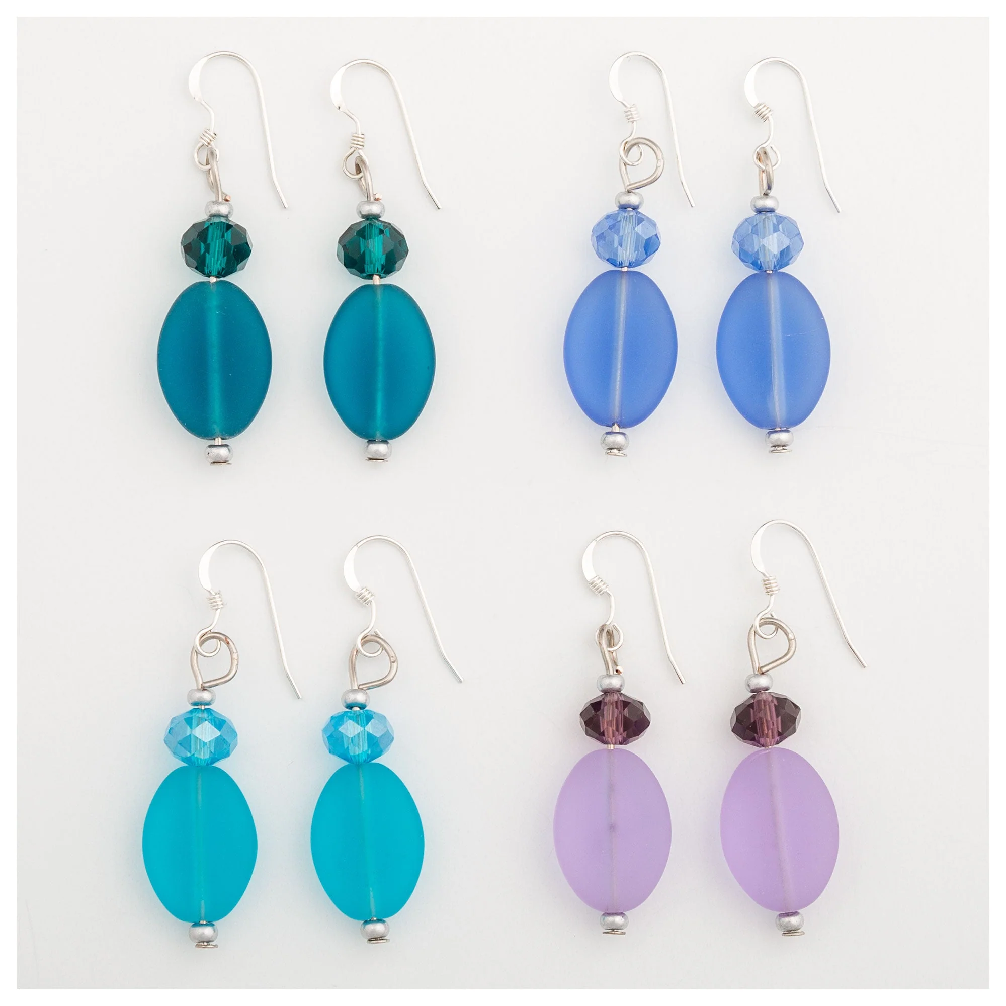 Oval Sea Glass Earrings - Image 10