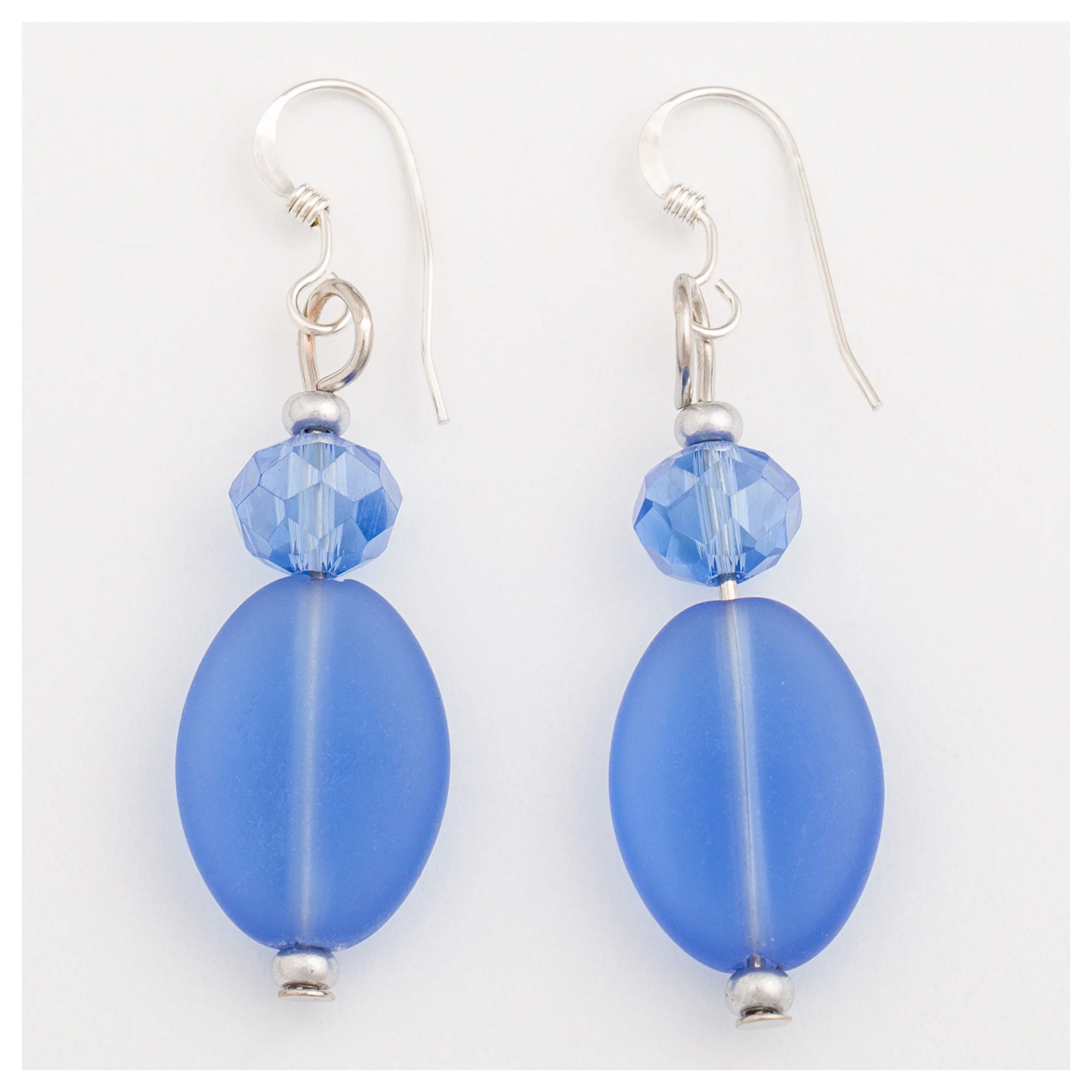 Oval Sea Glass Earrings - Image 6