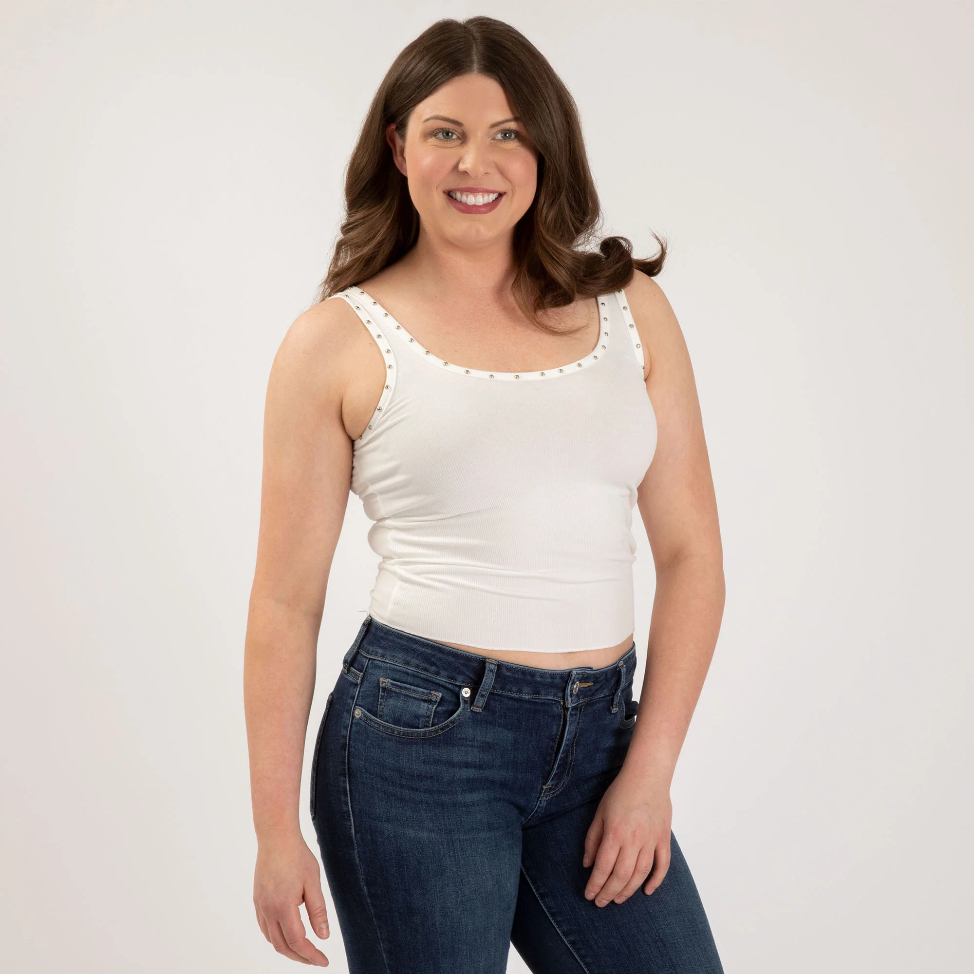 Studded Scoop Neck Tank Top - Image 6