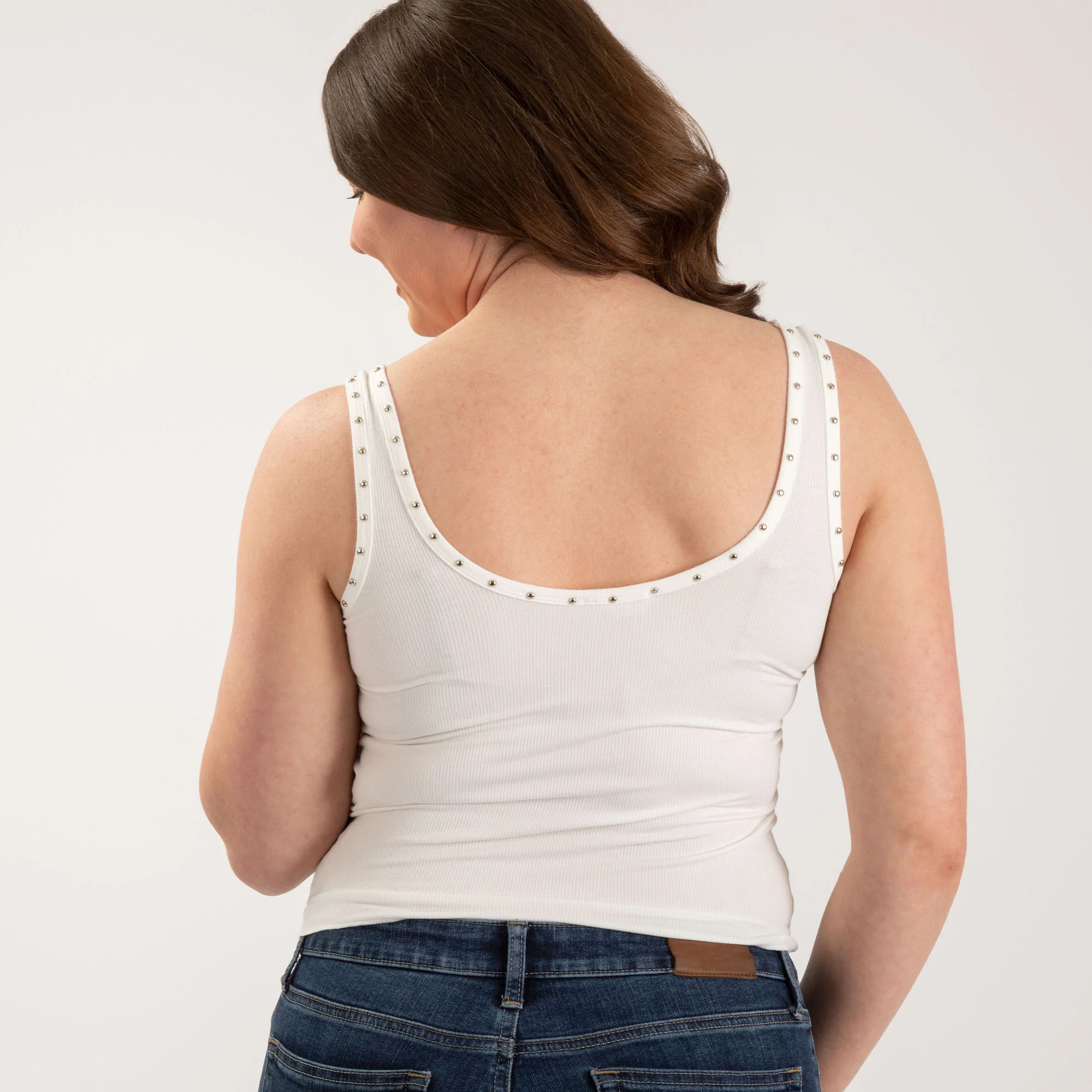 Studded Scoop Neck Tank Top - Image 7
