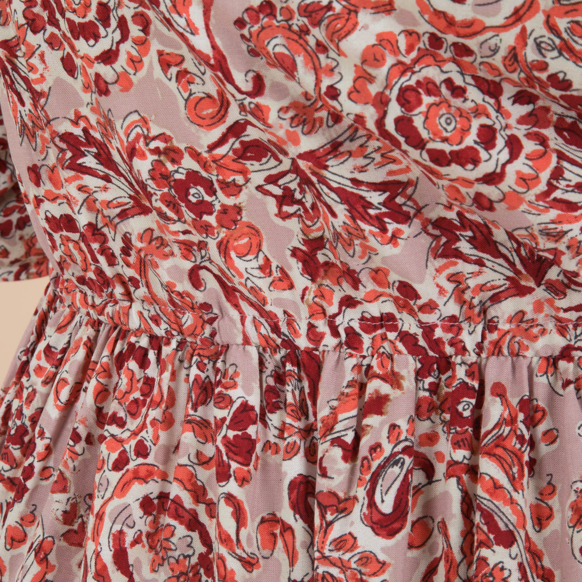 Romantic Floral Border Print Dress - Image 5