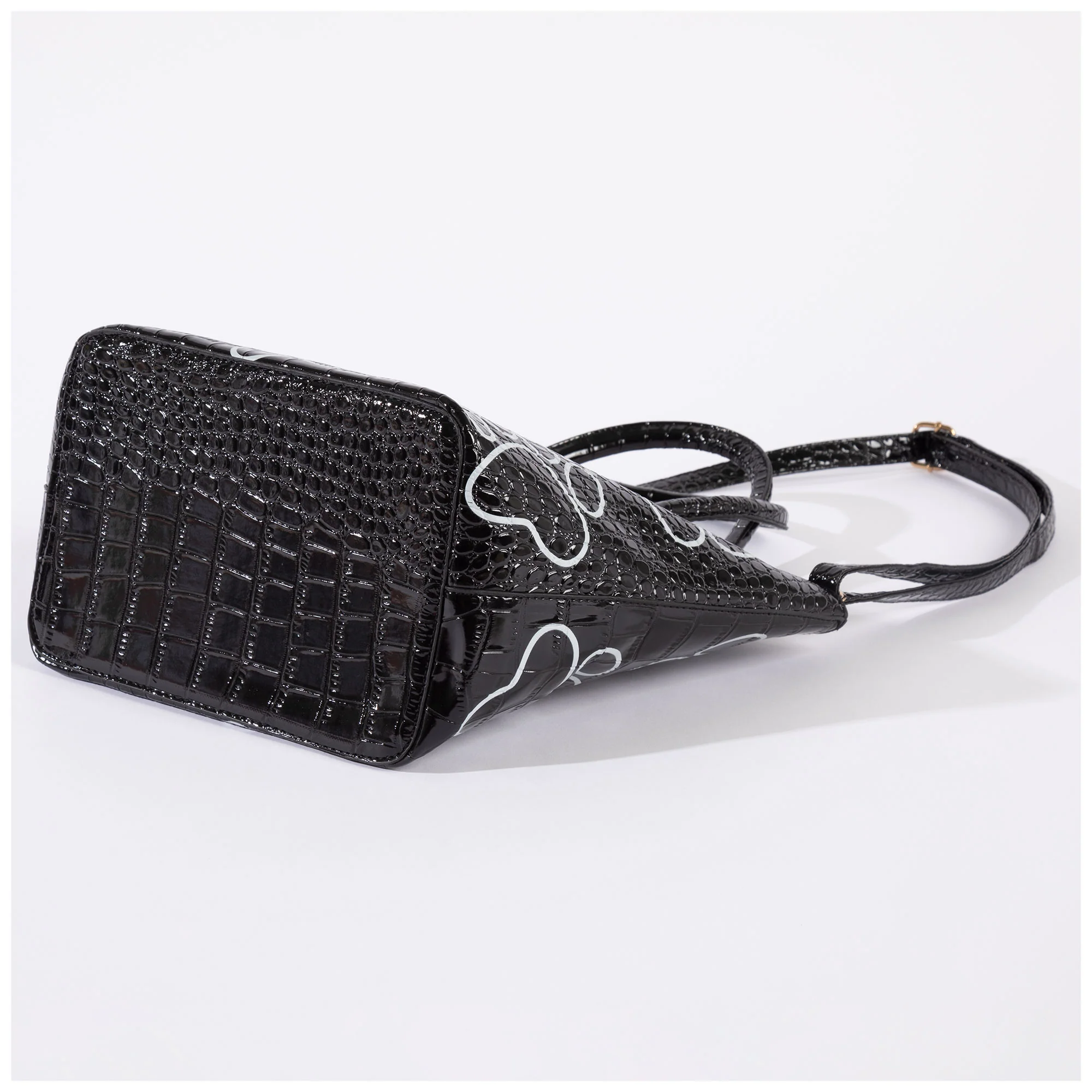 Patterned Paw Faux Leather Handbag - Image 7