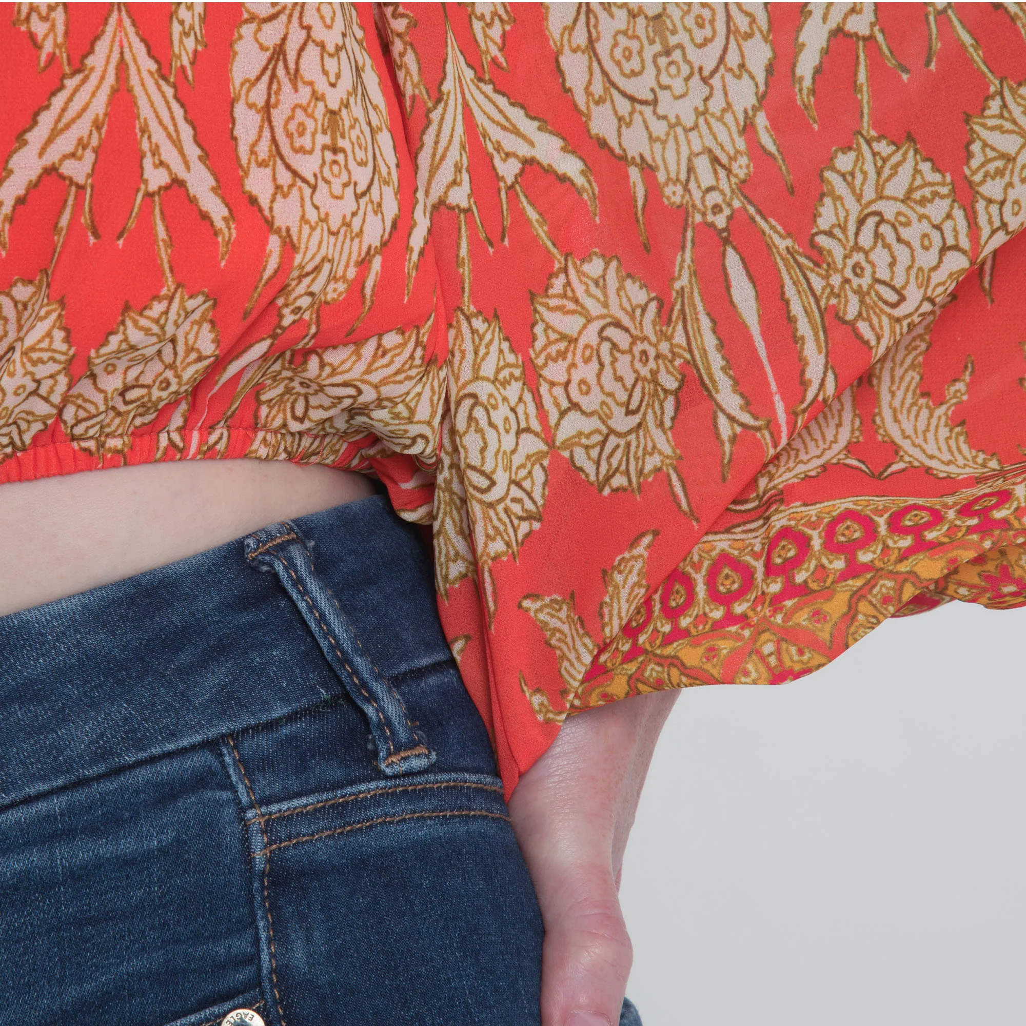 Off-the-Shoulder Concentric Design Top - Image 4