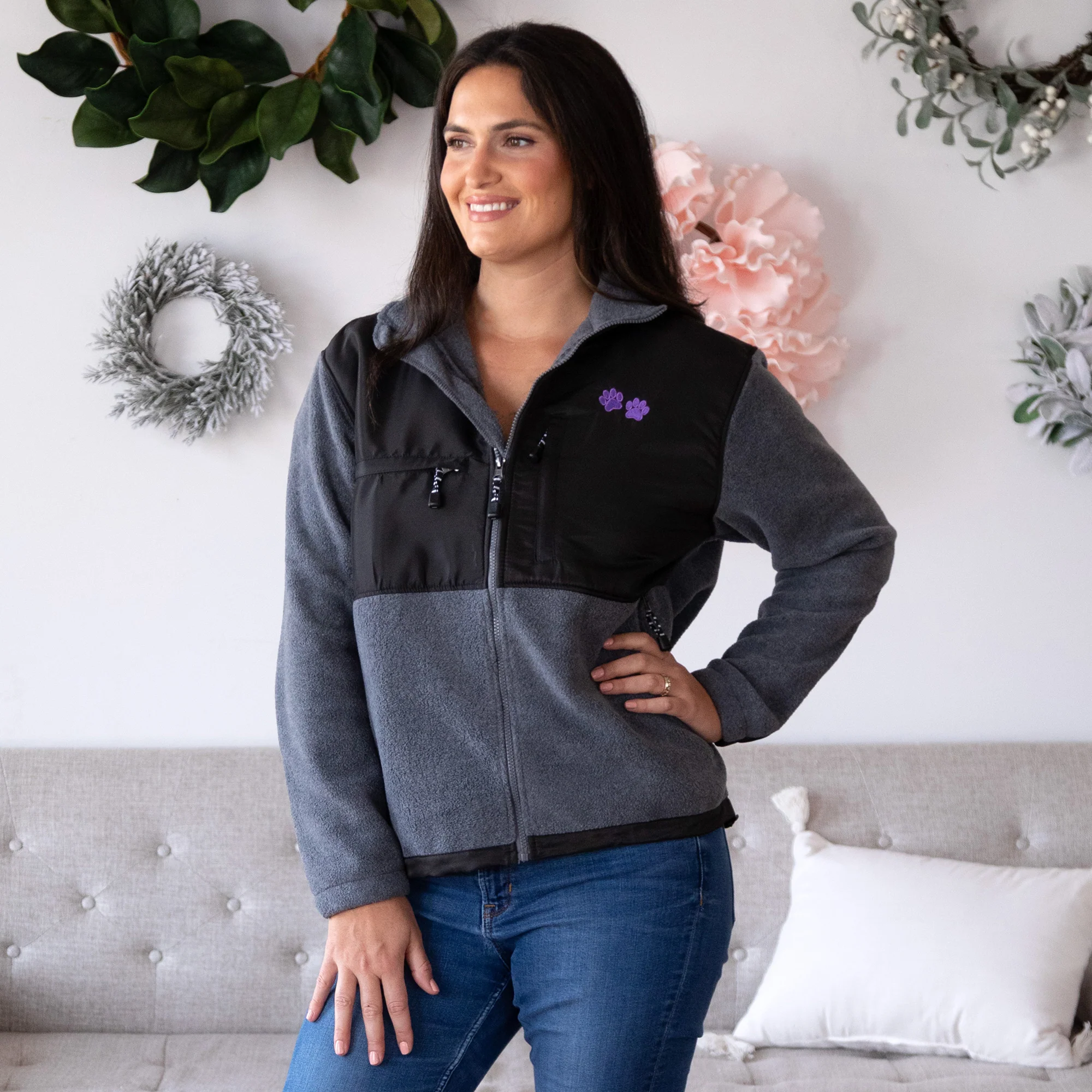 Paw Print Heavyweight Polar Fleece Jacket - Image 11