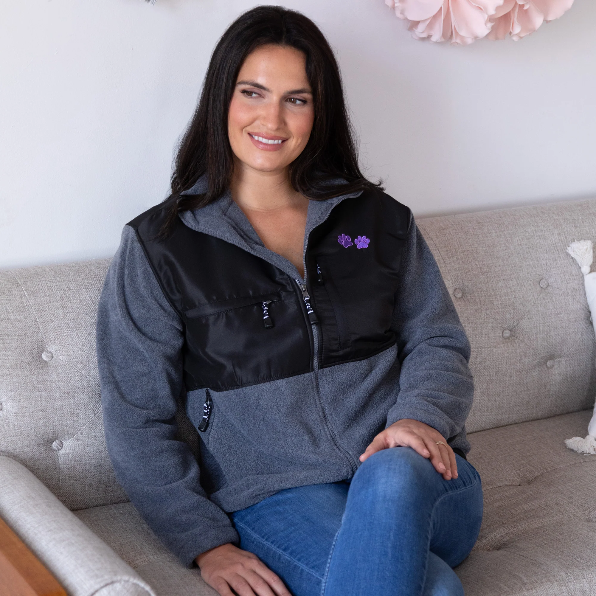 Paw Print Heavyweight Polar Fleece Jacket - Image 14