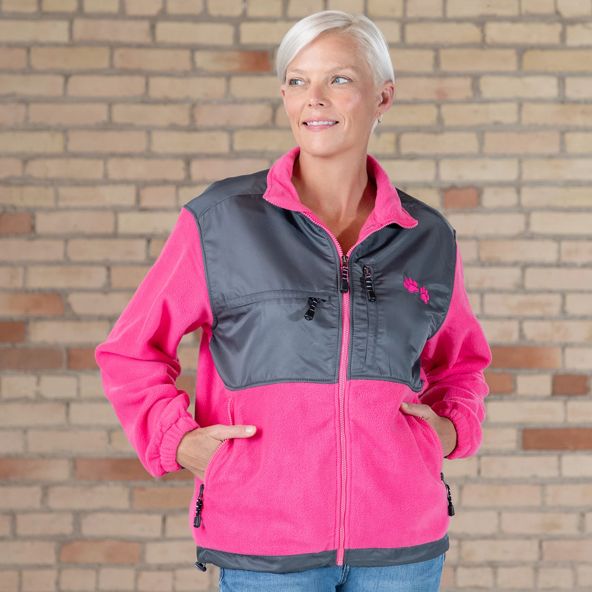 Paw Print Heavyweight Polar Fleece Jacket - Image 17